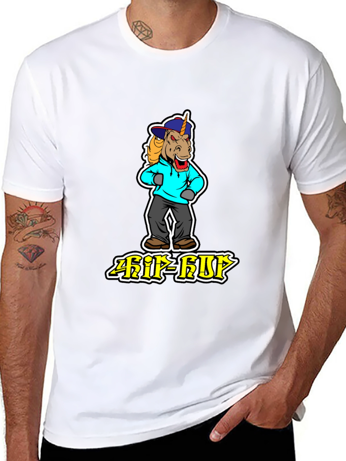 Hip Hop Unicorn Graphic Tee