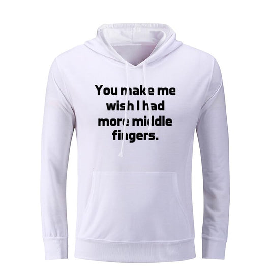 More Middle Fingers Funny Hoodies Unisex Sweatshirt Sarcastic Slogan Hoody Tops