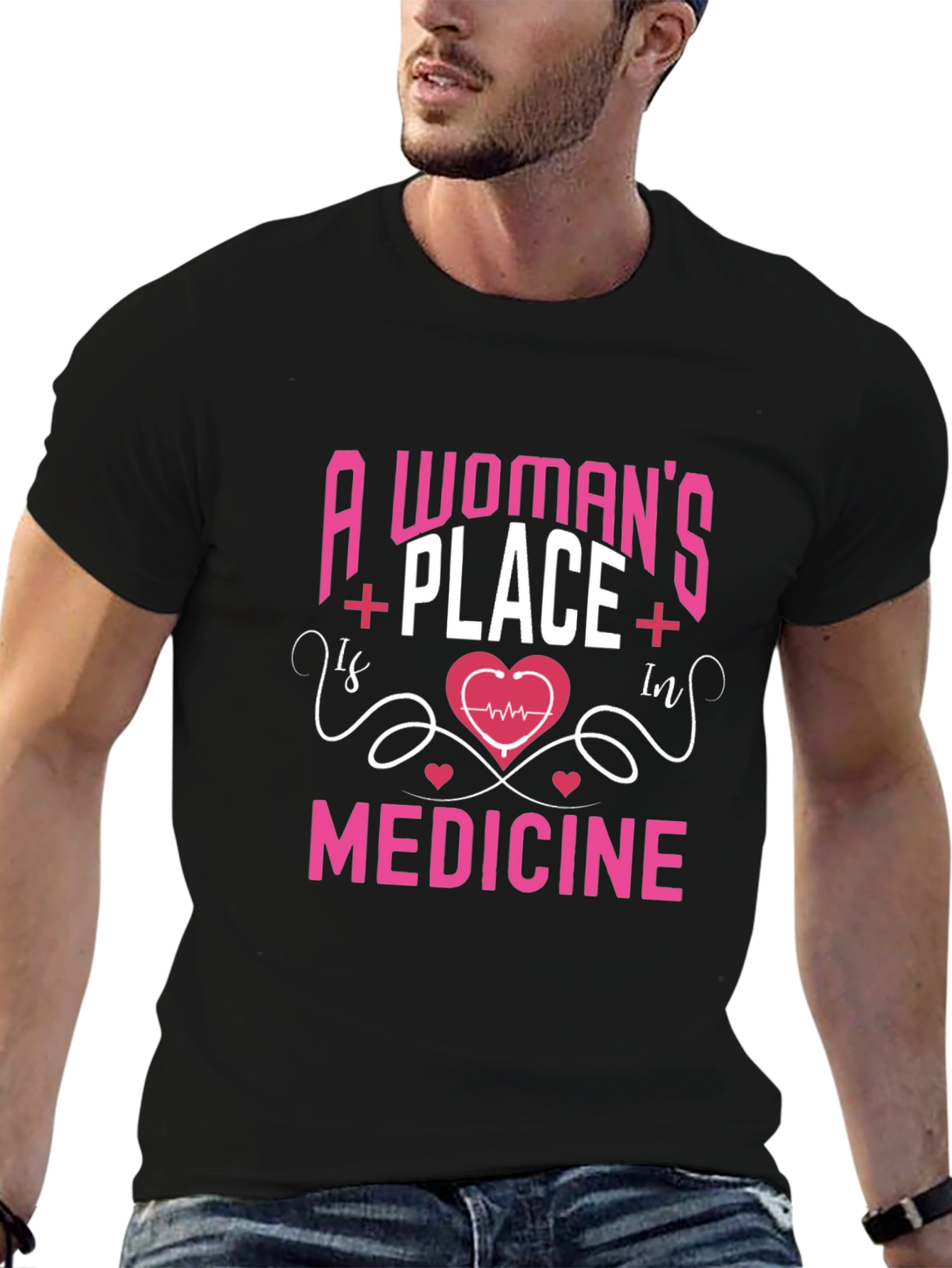 Womans Place Is In Medicine Graphic T-Shirt