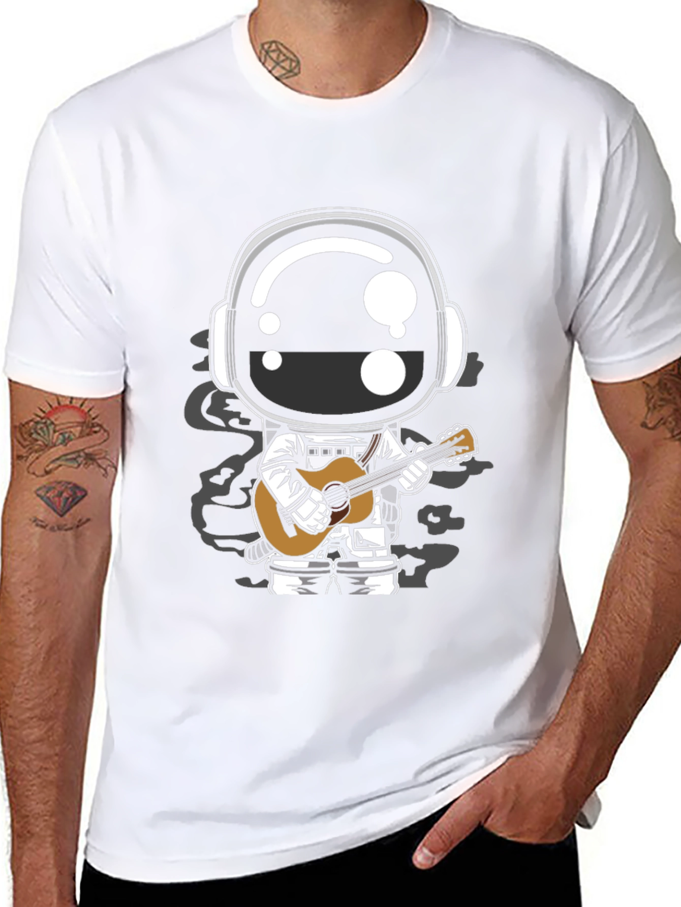 Astronaut Guitarist Graphic T-Shirt