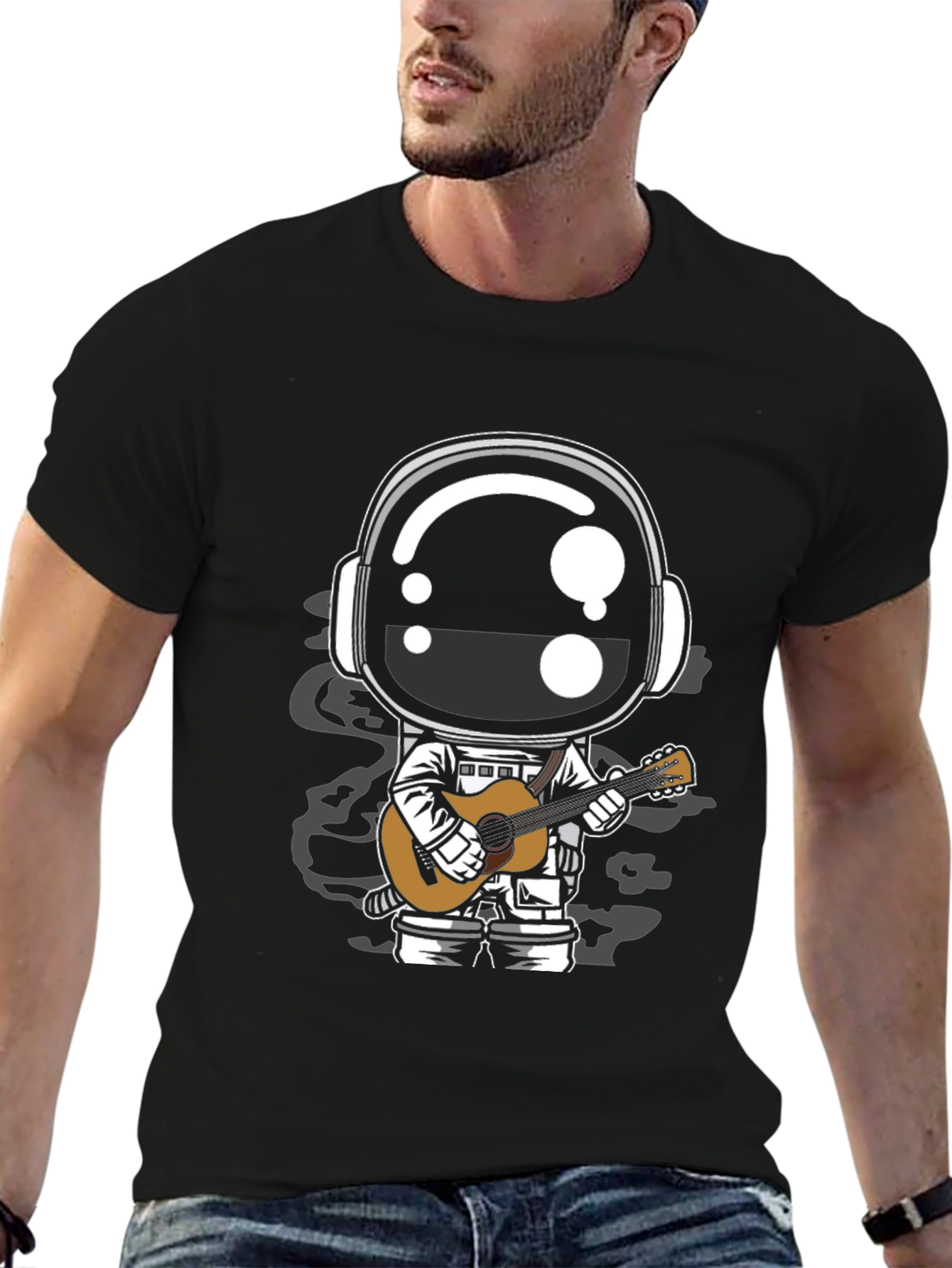 Astronaut Guitarist Graphic T-Shirt