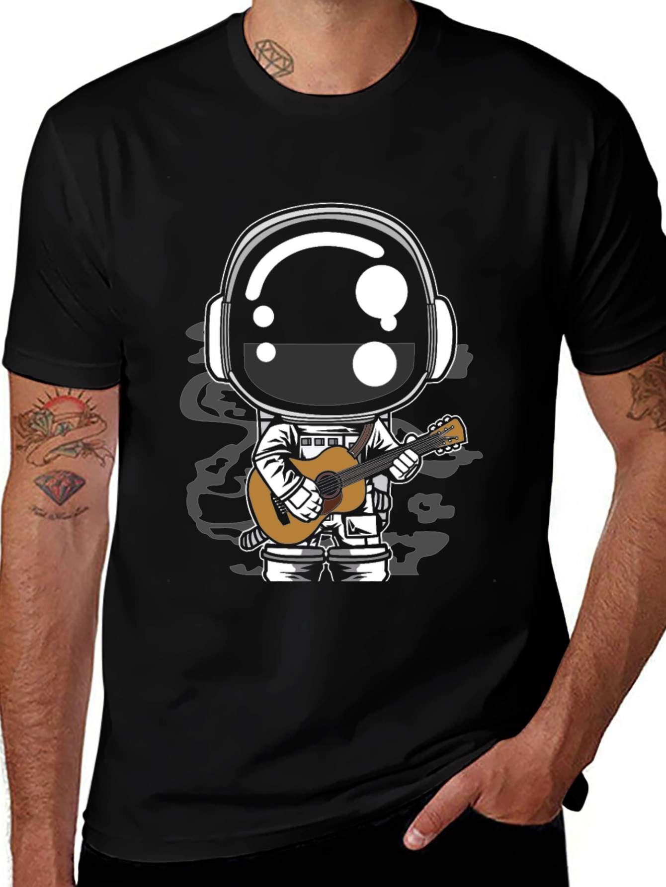 Astronaut Guitarist Graphic T-Shirt
