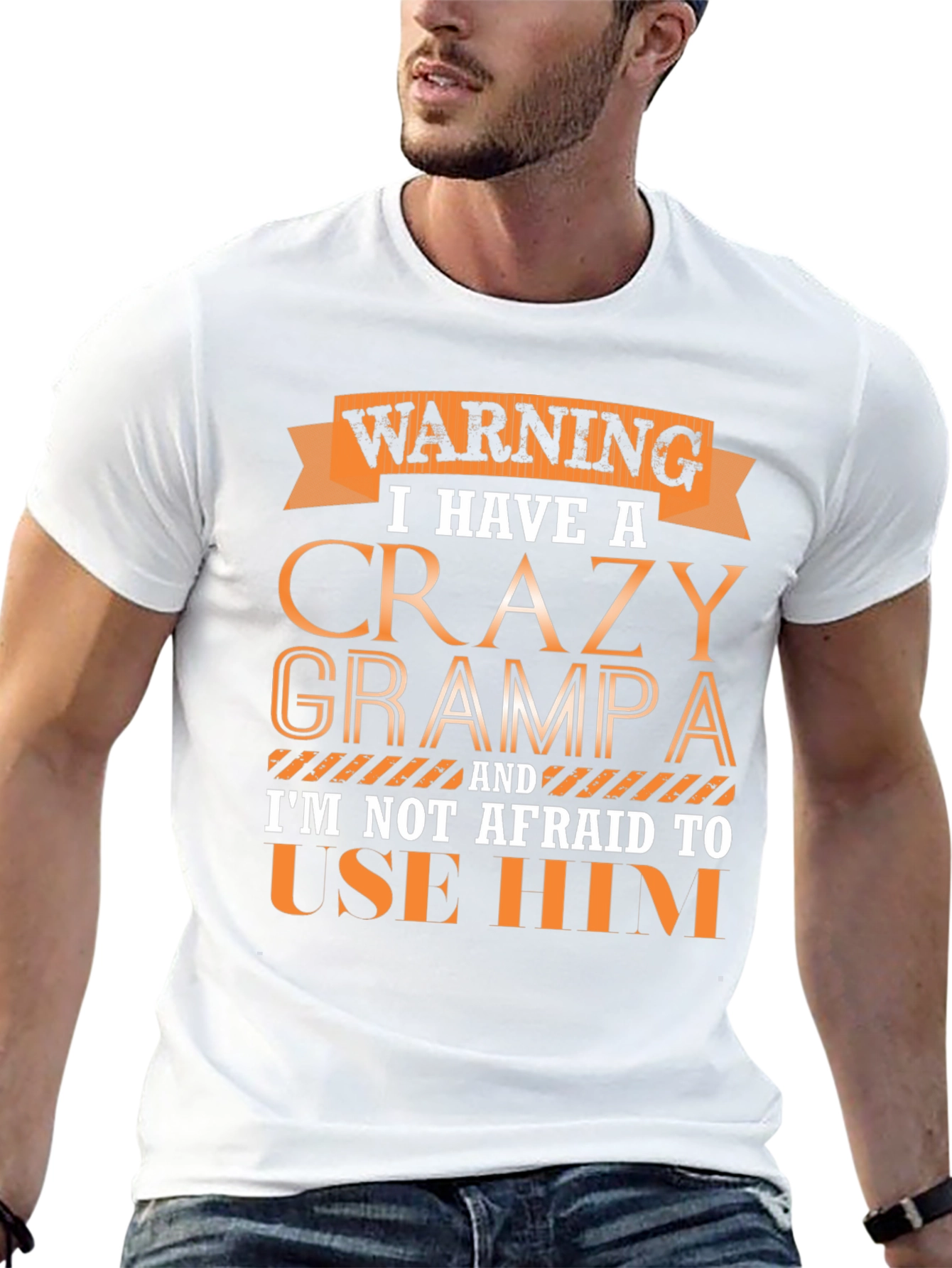 Warning Crazy Grampa T-Shirt Novelty Gift