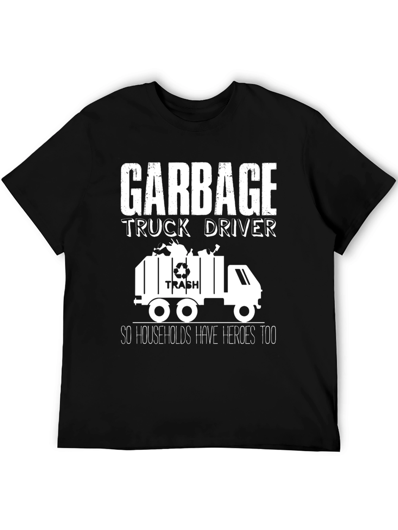 Garbage Truck Driver Hero T-Shirt - Black