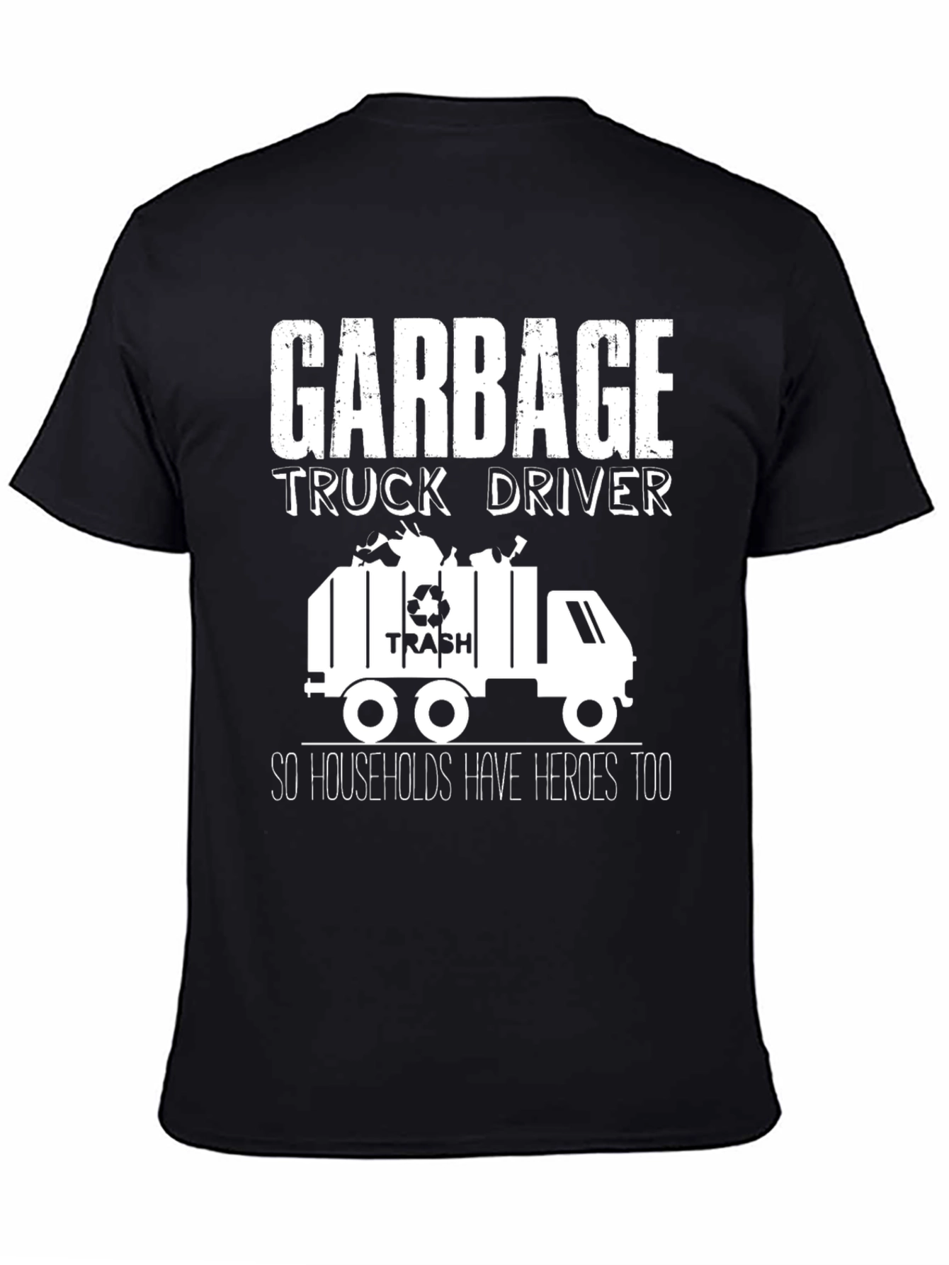 Garbage Truck Driver Hero T-Shirt - Black