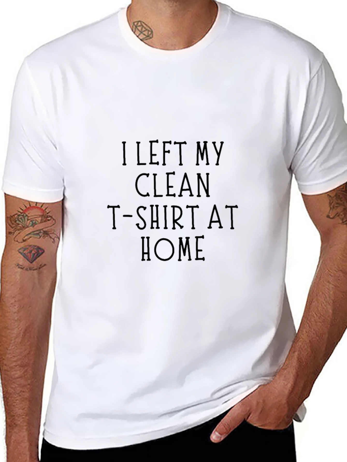 Funny Clean T-Shirt Mens Black Tee