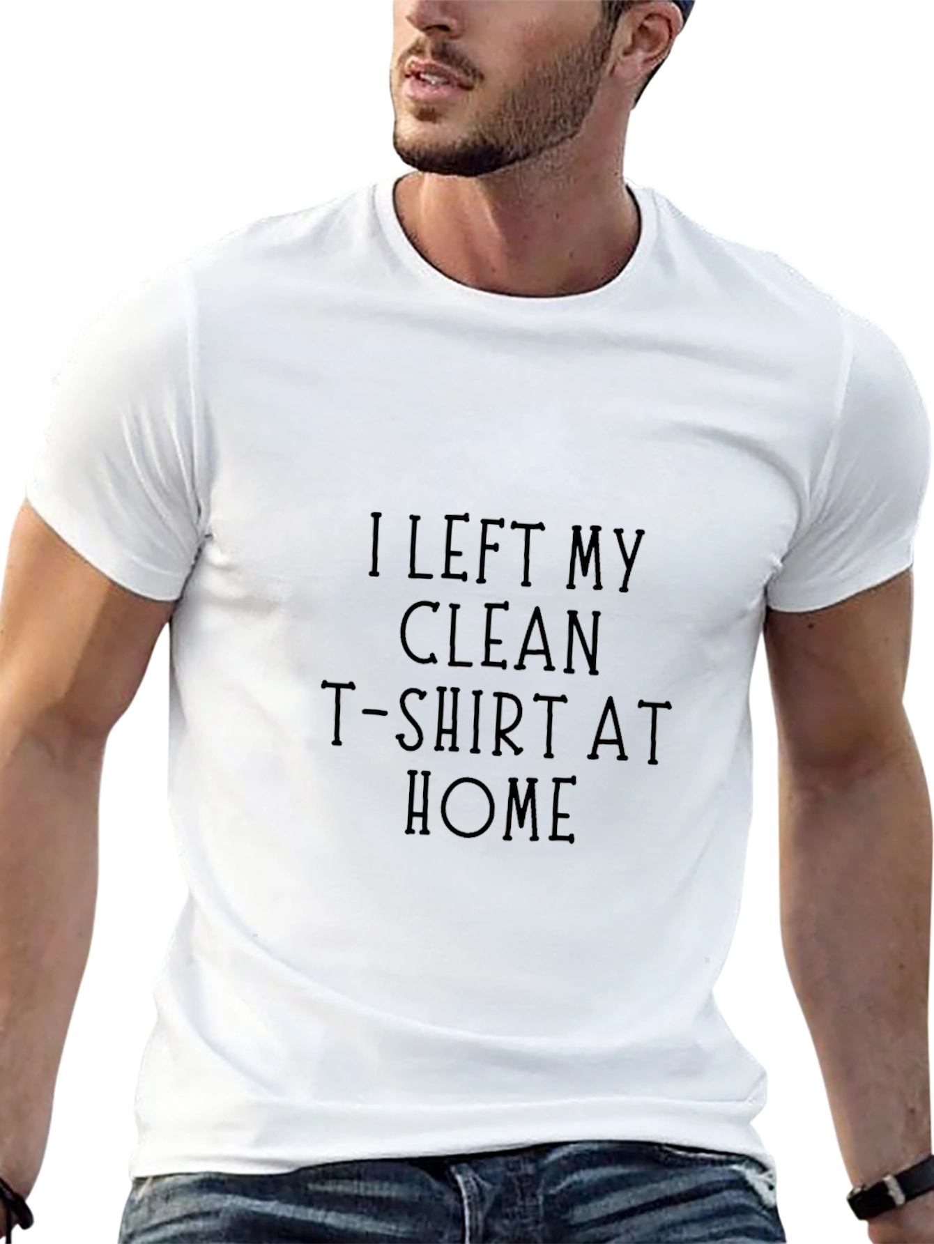 Funny Clean T-Shirt Mens Black Tee