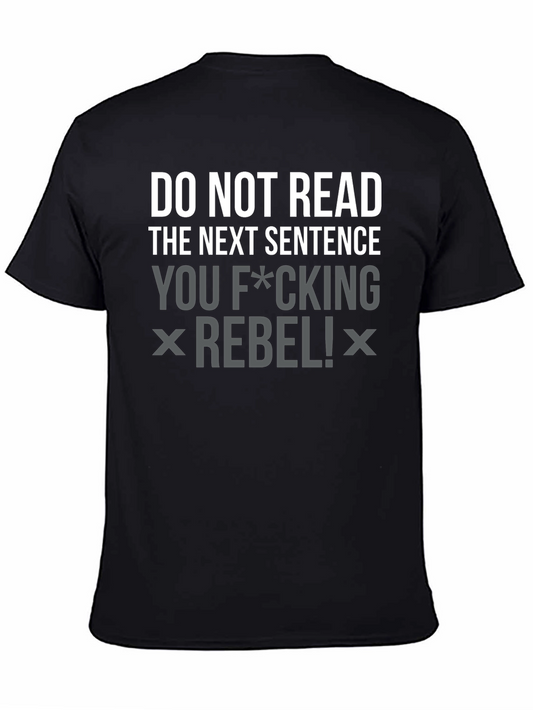 Rebel Slogan Graphic Tee - Black