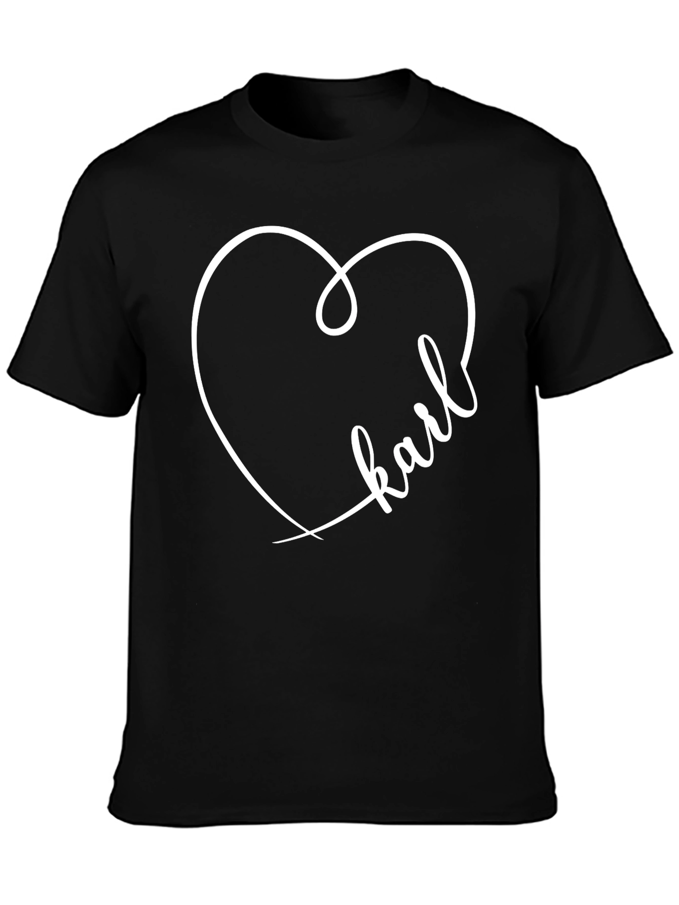 Karl Heart Graphic Tee - Stylish Custom T-Shirt