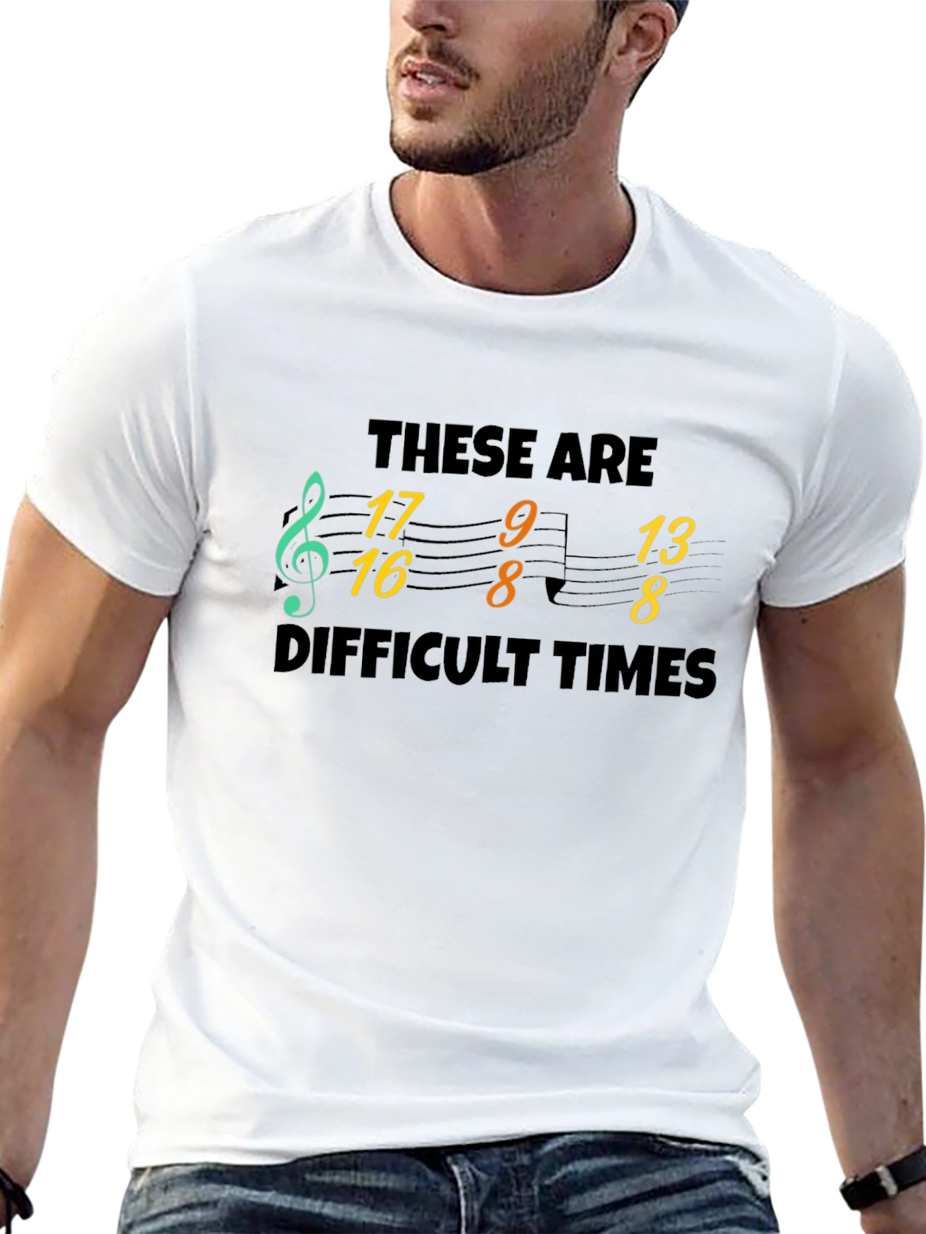 Difficult Times Music Note T-Shirt