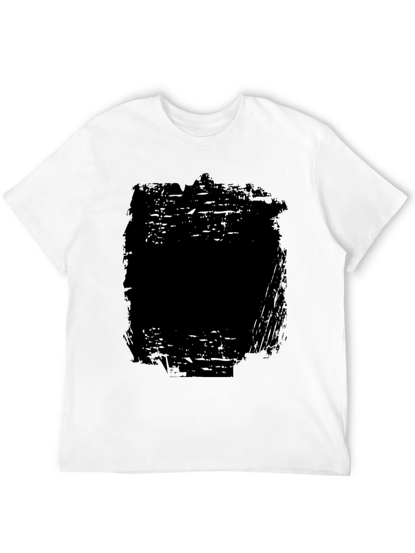 Distressed Black Graphic Tee - Mens Casual Fashion