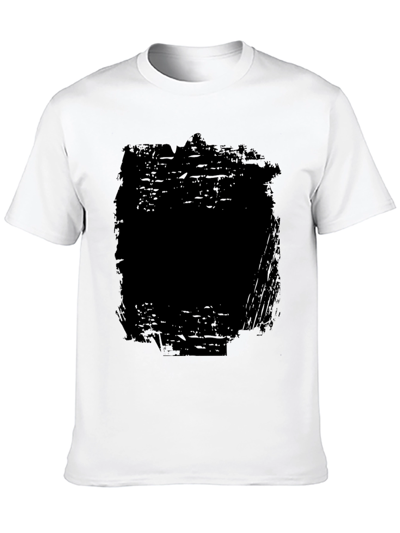 Distressed Black Graphic Tee - Mens Casual Fashion