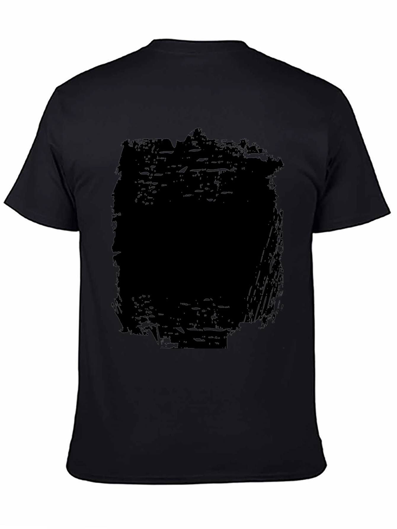 Distressed Black Graphic Tee - Mens Casual Fashion