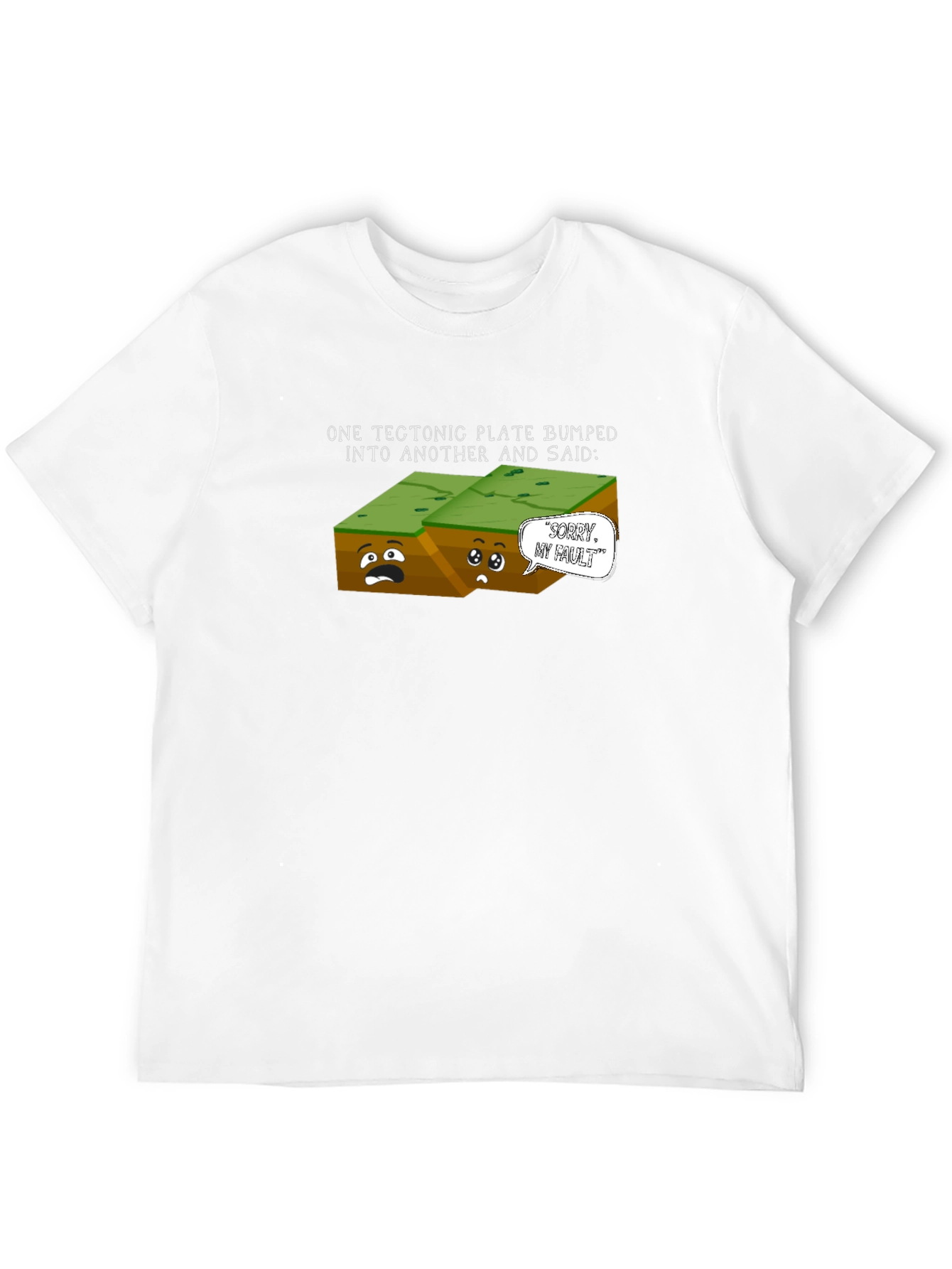 Tectonic Plate Bump Funny Graphic T-Shirt