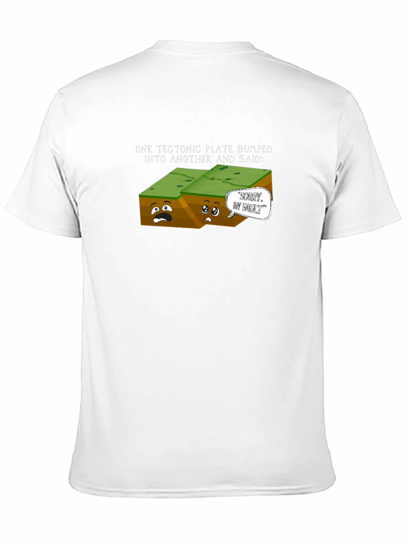 Tectonic Plate Bump Funny Graphic T-Shirt