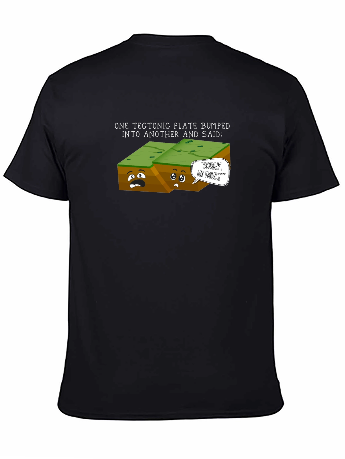 Tectonic Plate Bump Funny Graphic T-Shirt