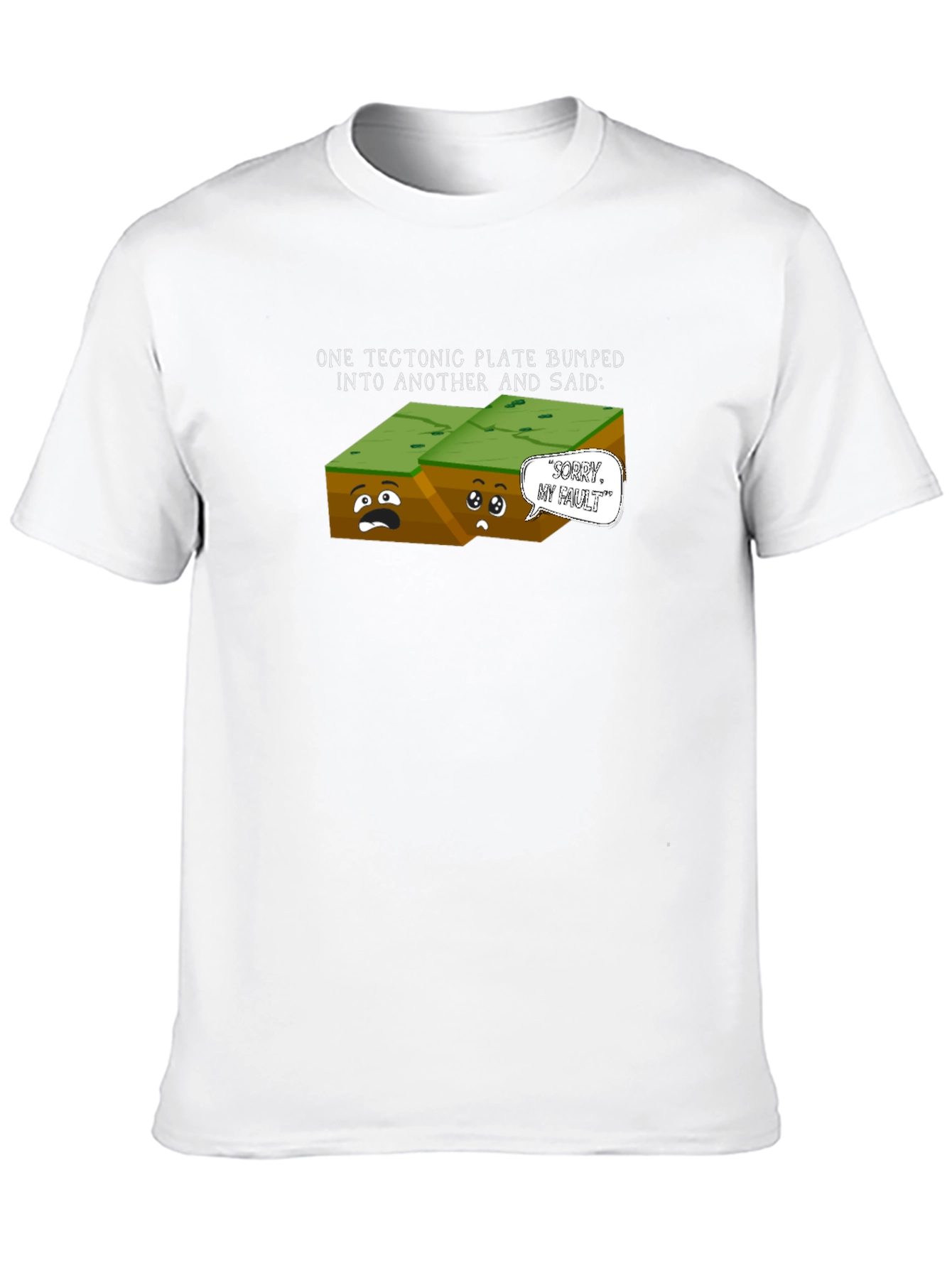 Tectonic Plate Bump Funny Graphic T-Shirt