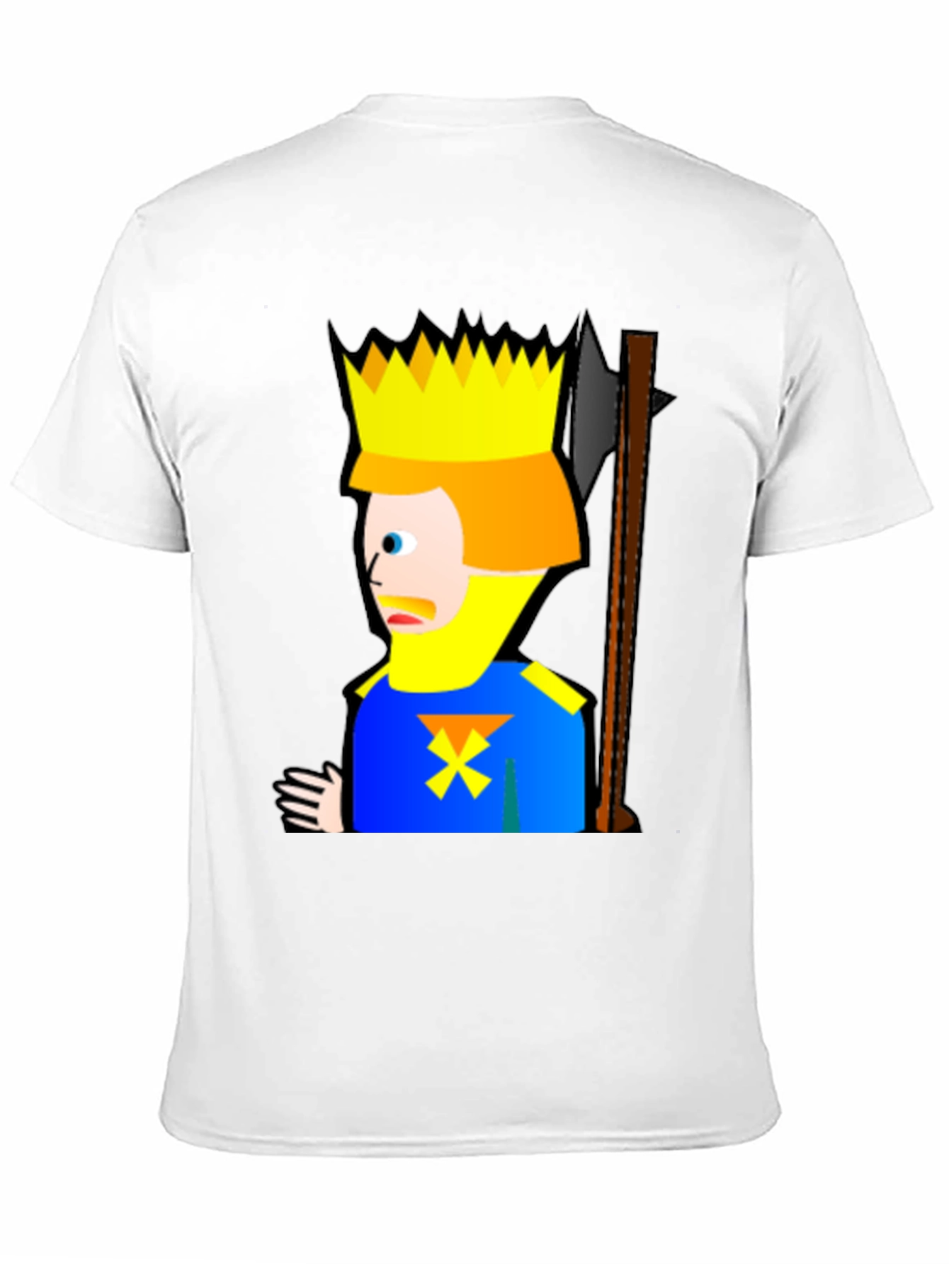 Cartoon King Graphic Tee - Funny Mens Black T-Shirt