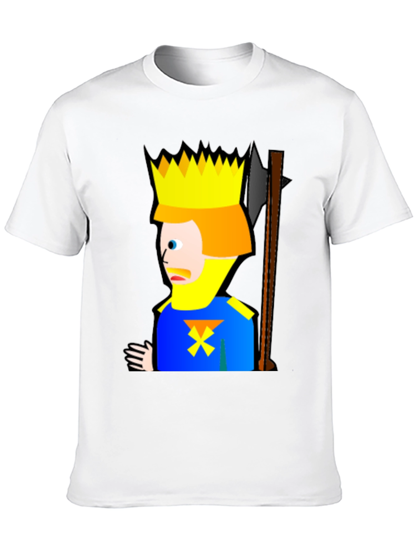Cartoon King Graphic Tee - Funny Mens Black T-Shirt