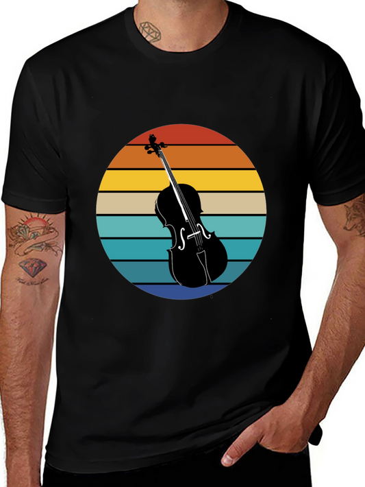 Vintage Sunset Cello Graphic Tee
