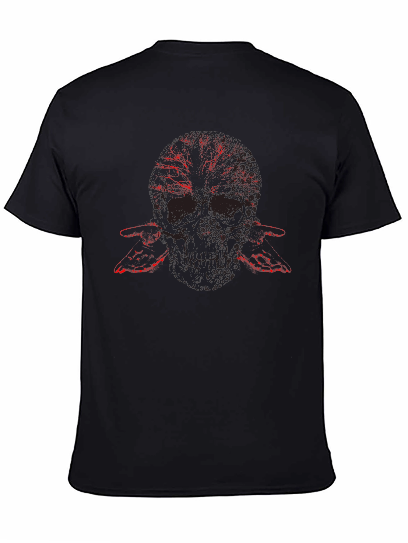 Skull & Flame Graphic Tee - Mens Black T-Shirt