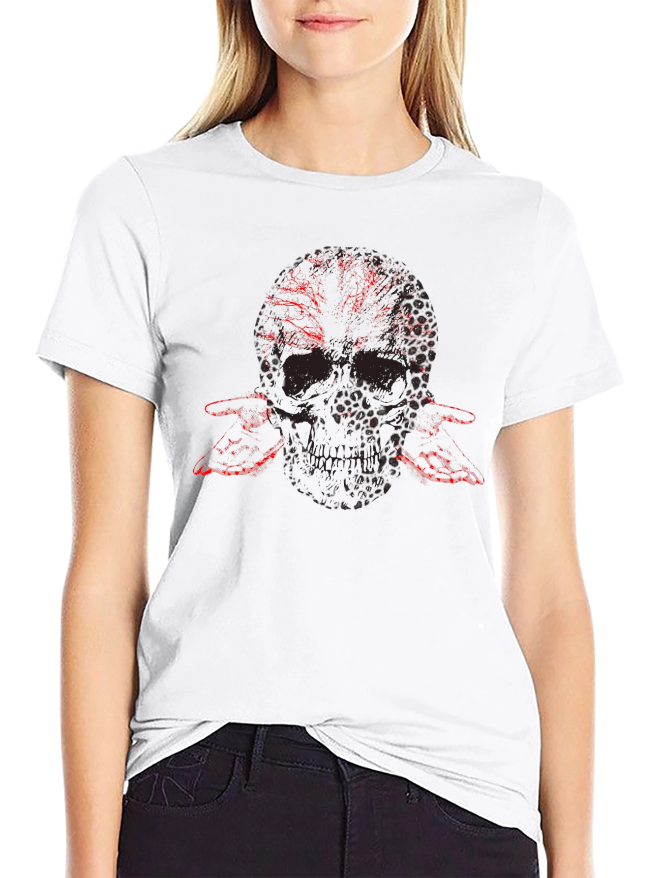 Skull & Flame Graphic Tee - Mens Black T-Shirt