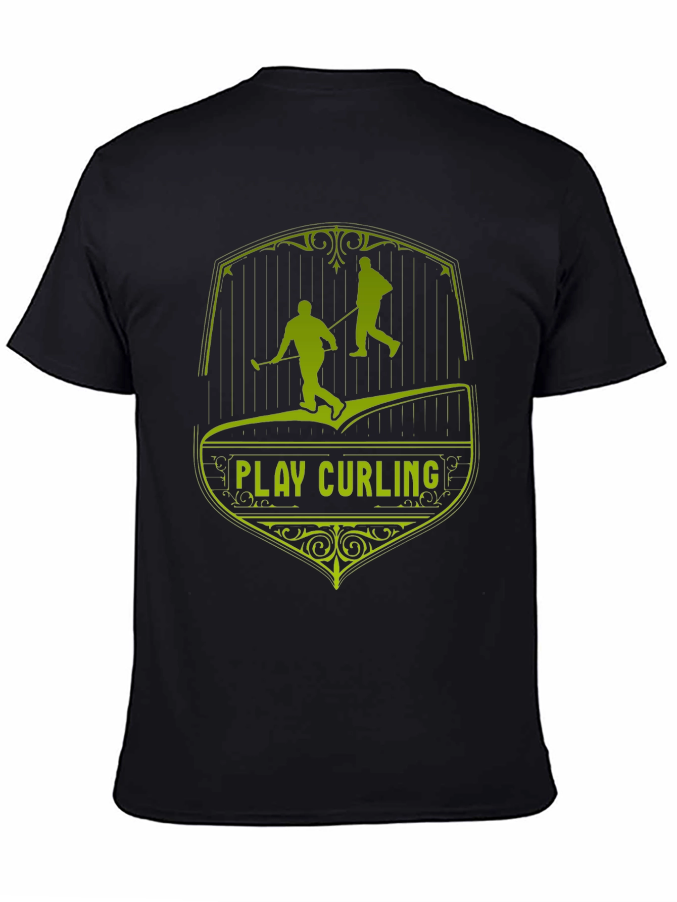 Play Curling Black T-Shirt