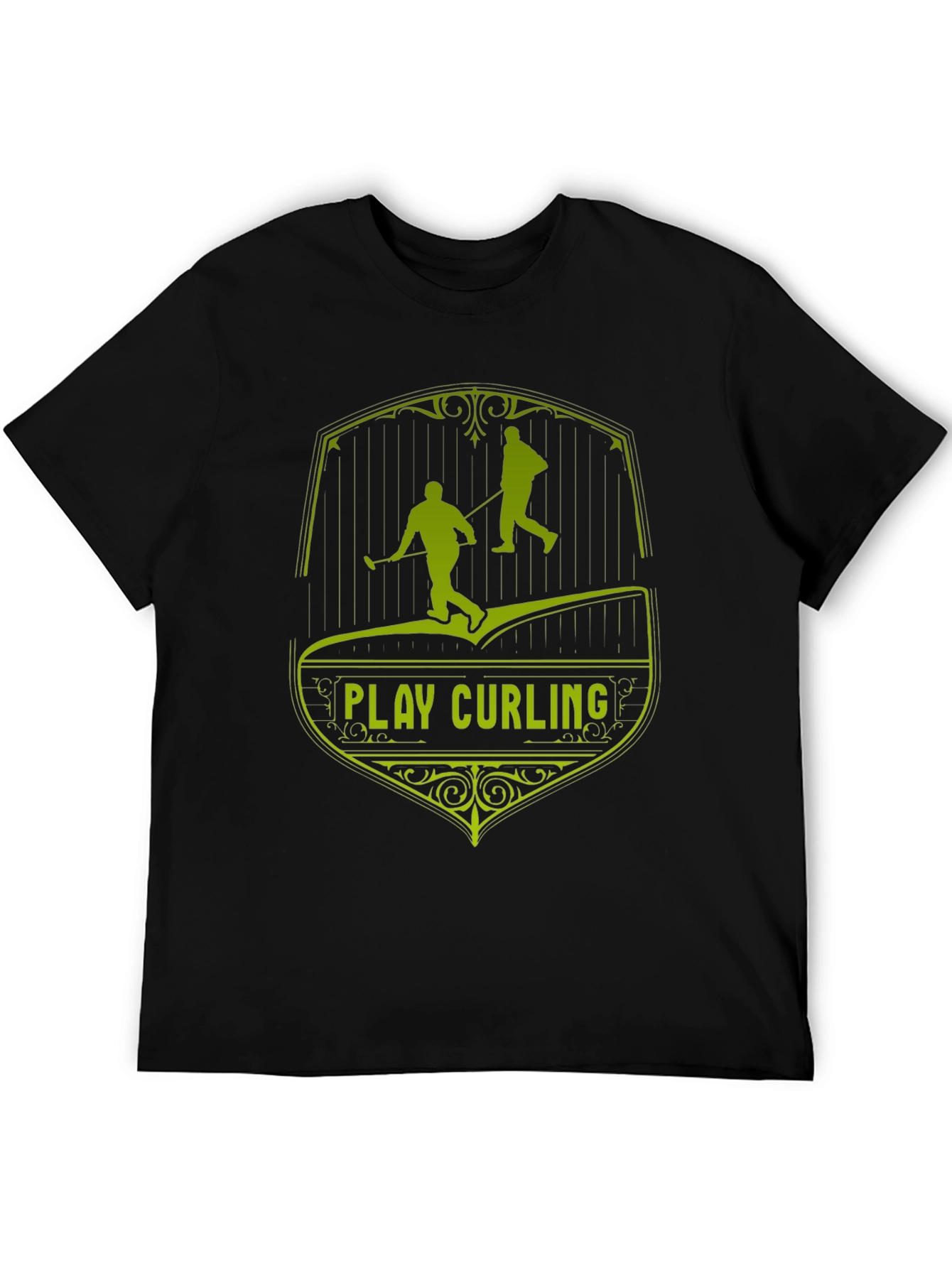 Play Curling Black T-Shirt