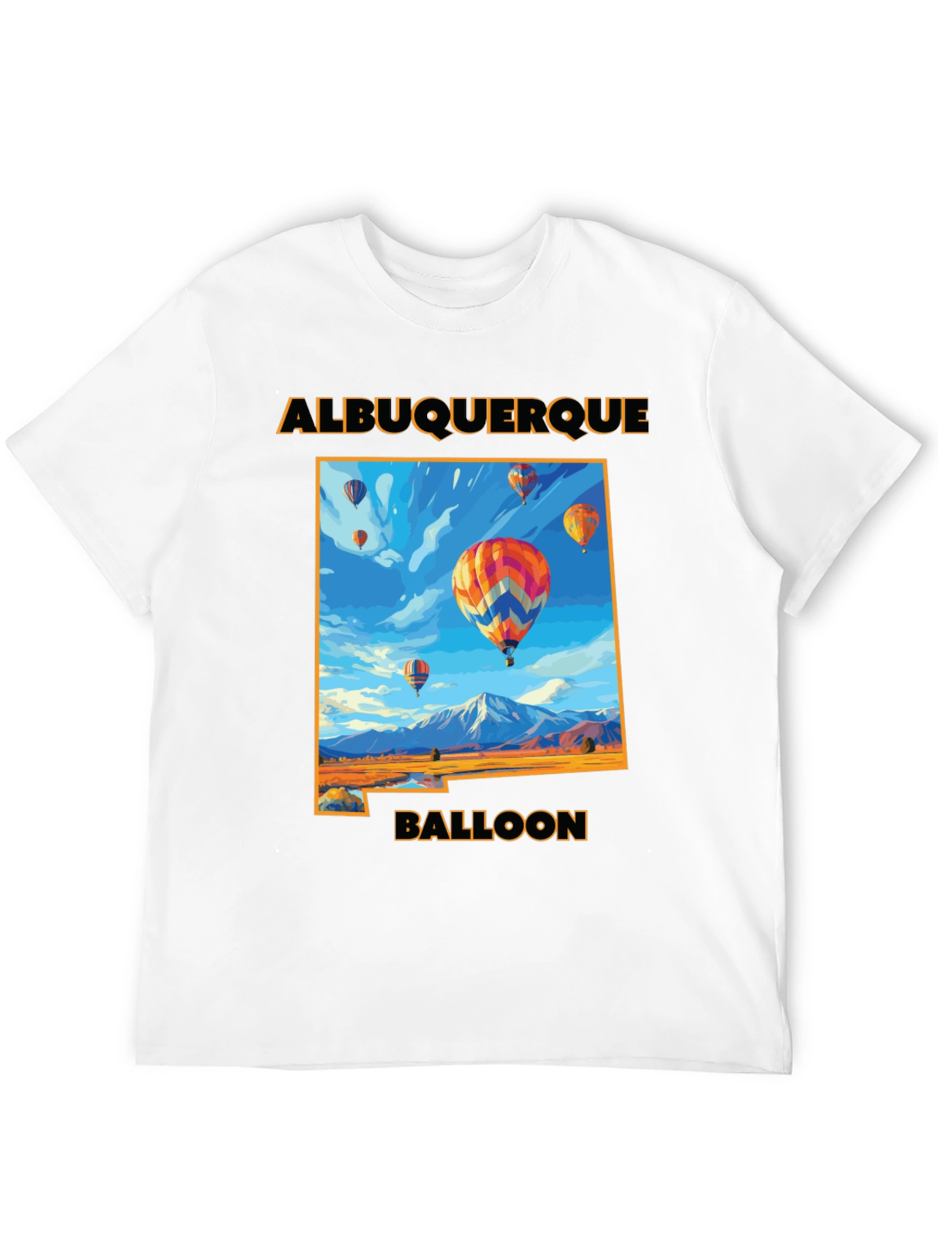 Albuquerque Balloon Festival Black Graphic T-Shirt