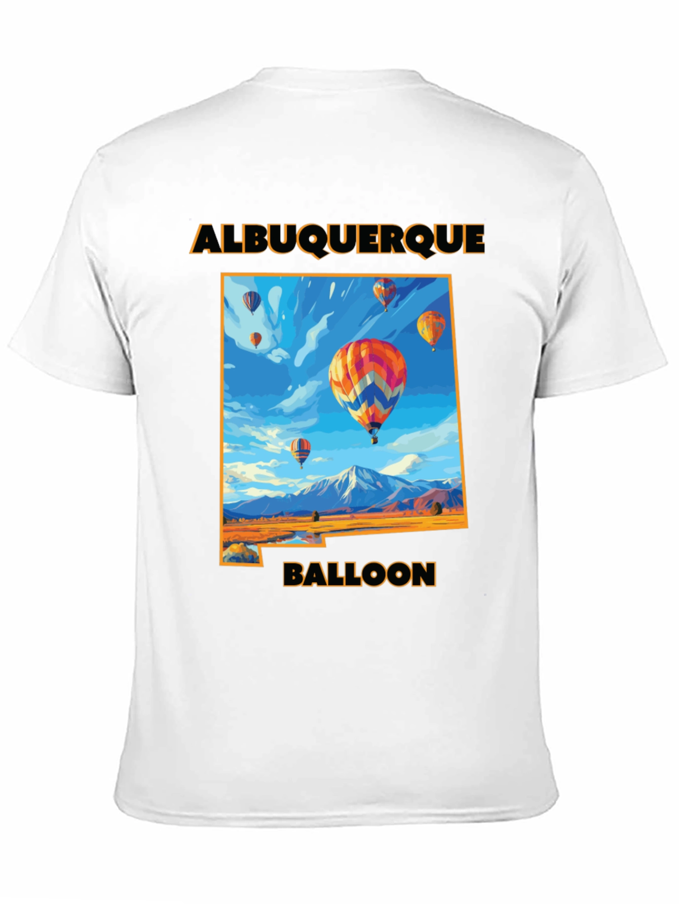 Albuquerque Balloon Festival Black Graphic T-Shirt