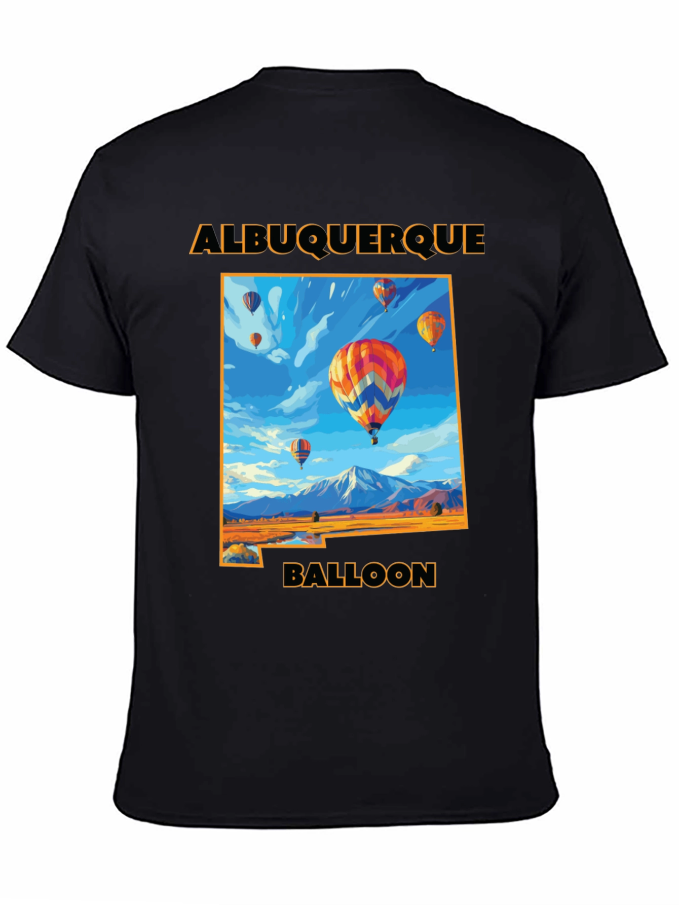 Albuquerque Balloon Festival Black Graphic T-Shirt