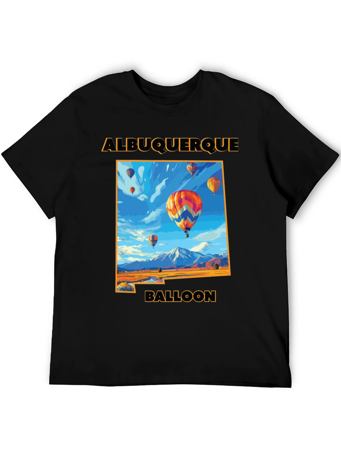 Albuquerque Balloon Festival Black Graphic T-Shirt