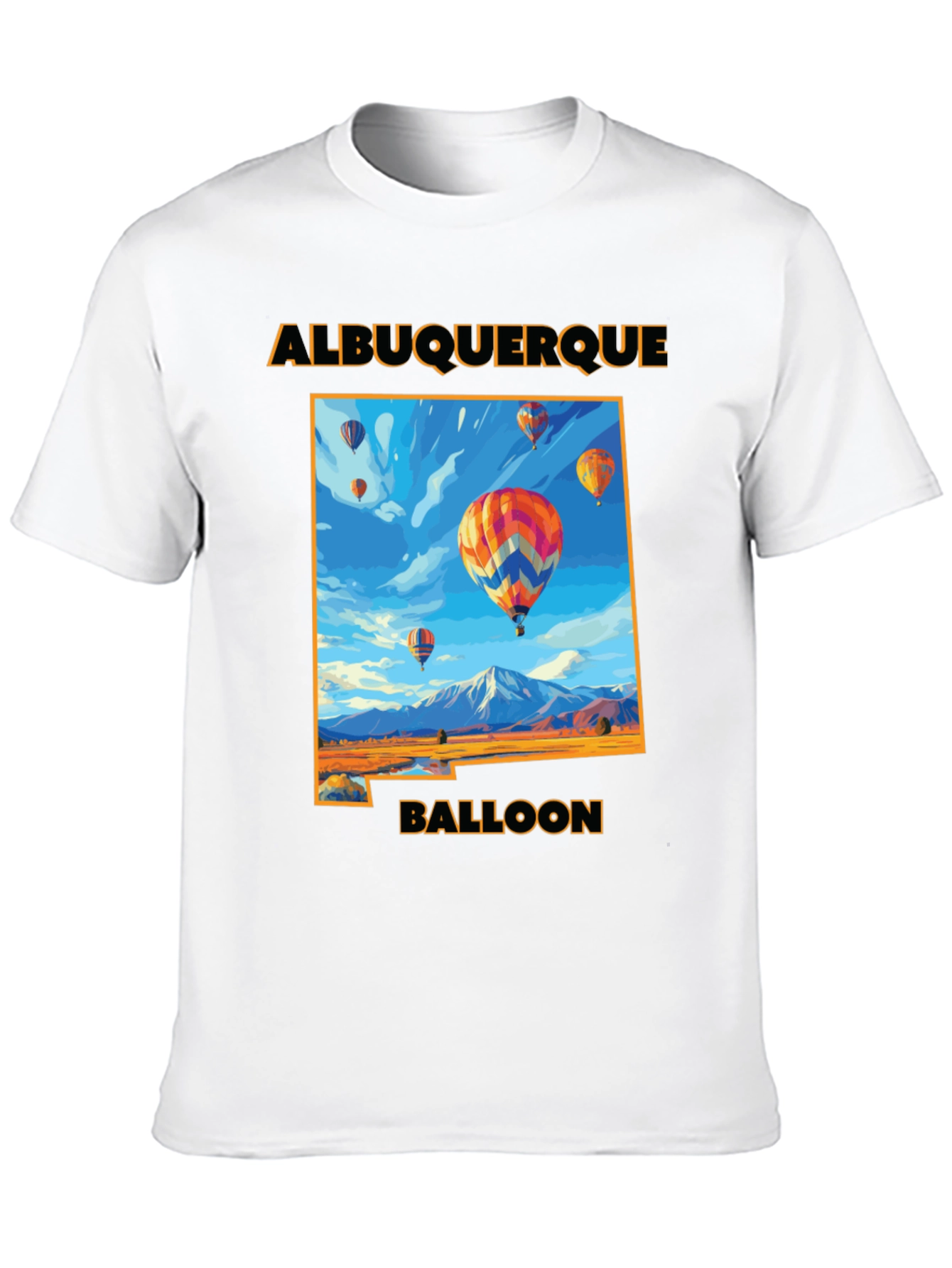 Albuquerque Balloon Festival Black Graphic T-Shirt