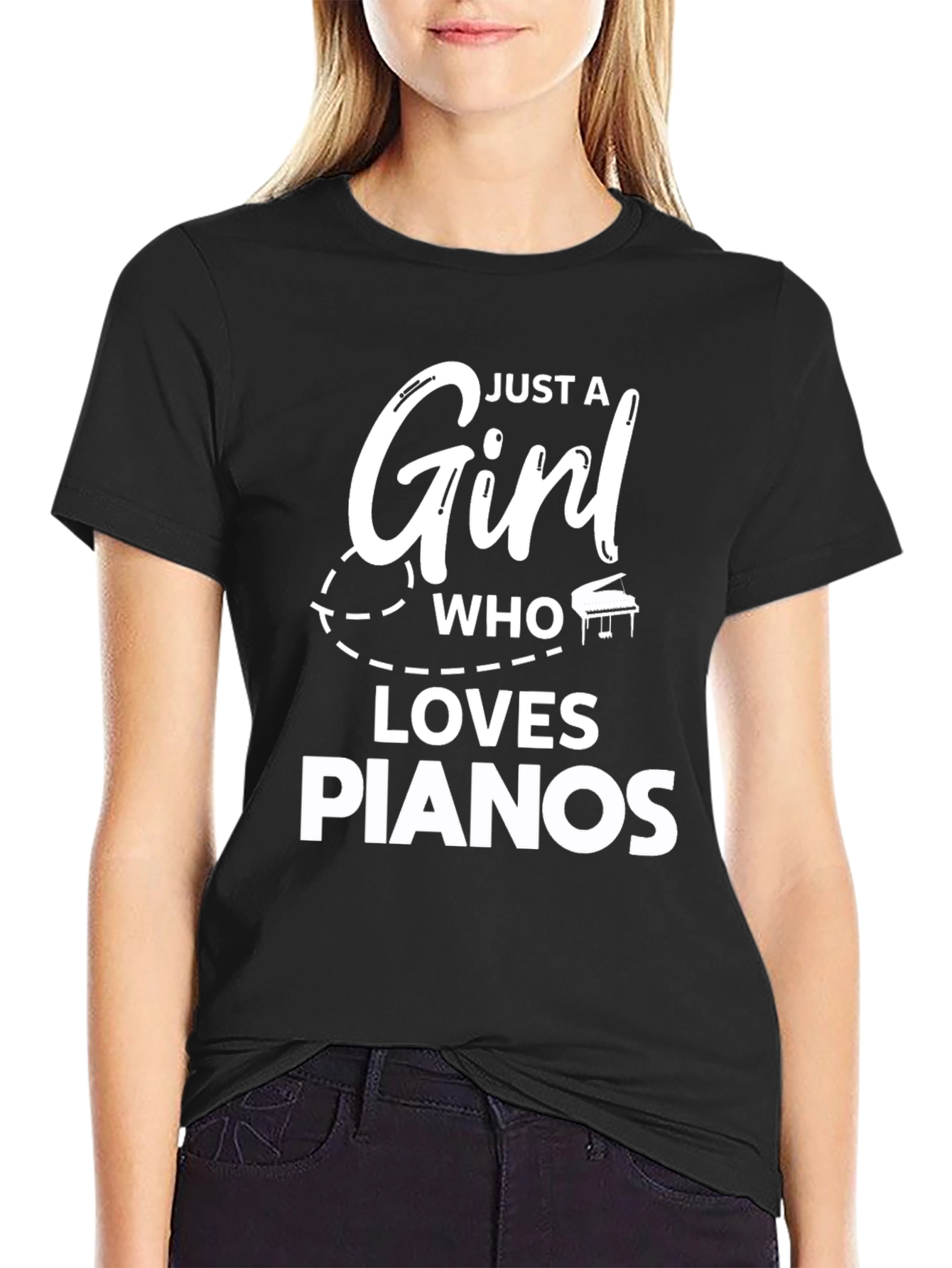 Just A Girl Who Loves Pianos T-Shirt