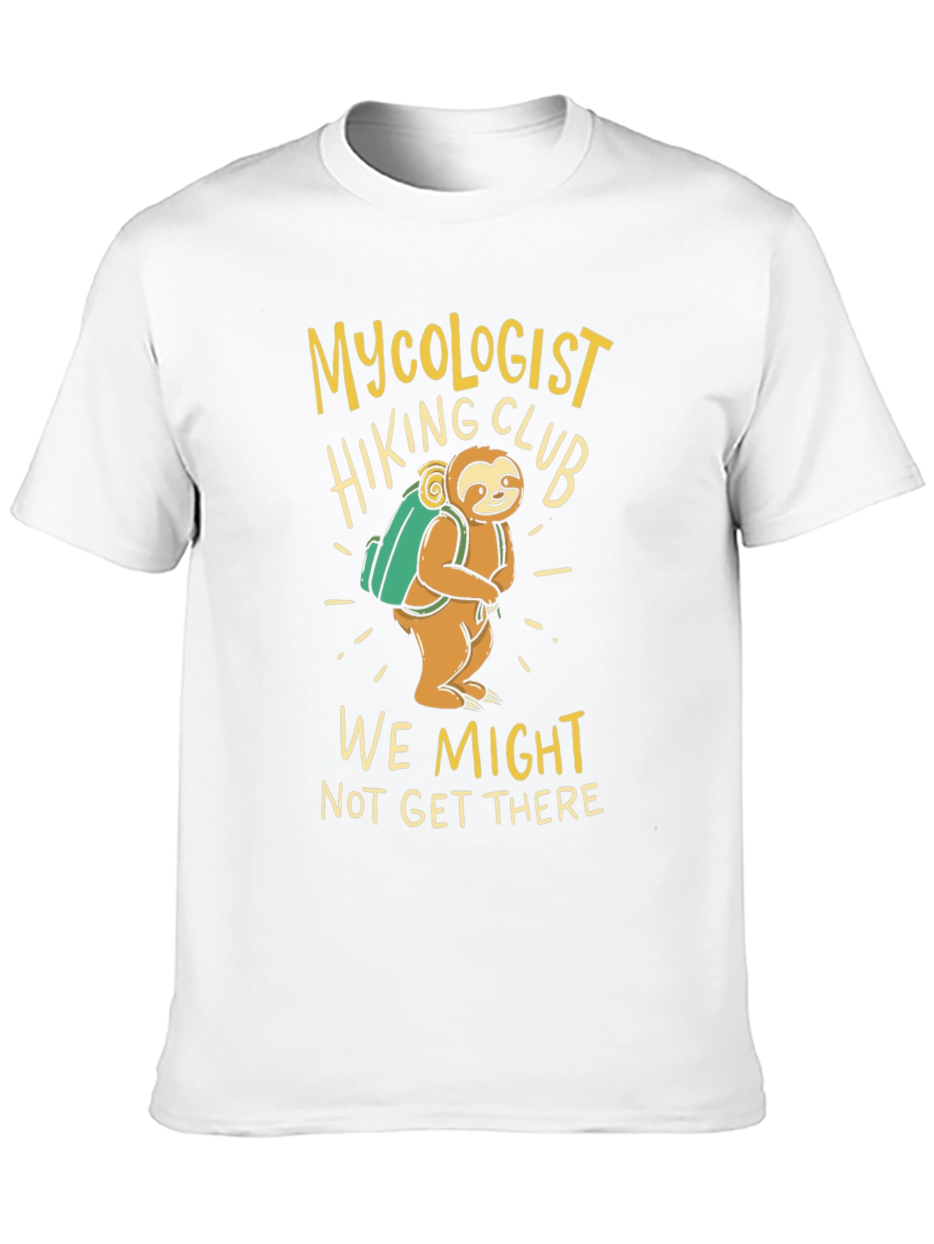 Mycologist Hiking Club Sloth Graphic T-Shirt