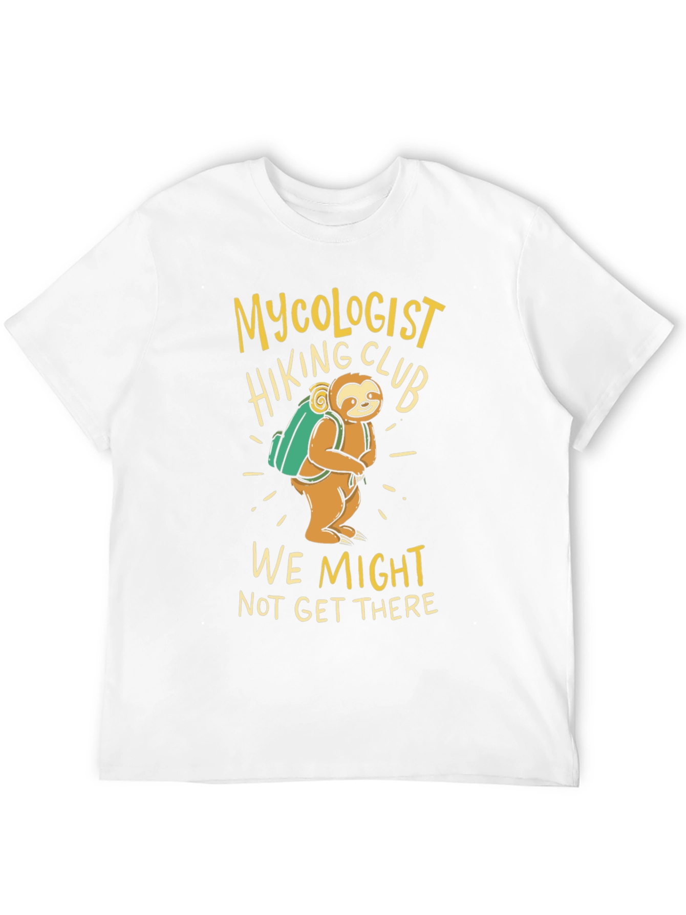 Mycologist Hiking Club Sloth Graphic T-Shirt