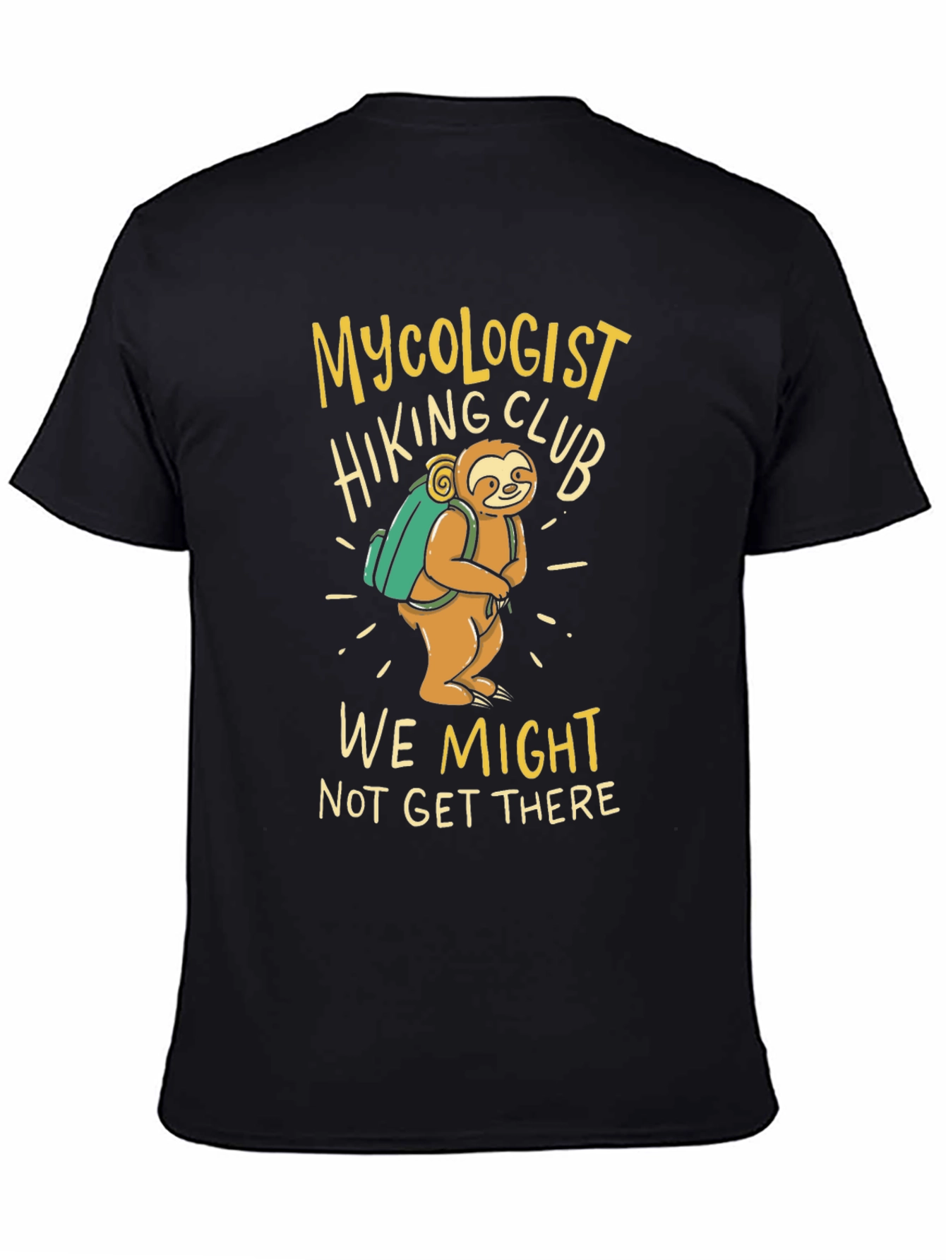 Mycologist Hiking Club Sloth Graphic T-Shirt