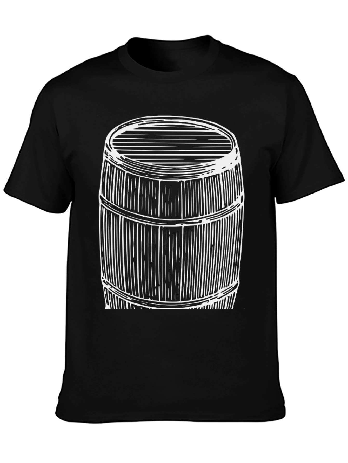 Barrel Graphic Black T-Shirt for Men