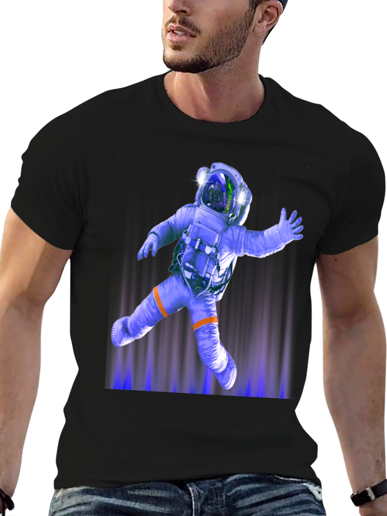 Astronaut Graphic T-Shirt - Mens Black Tee