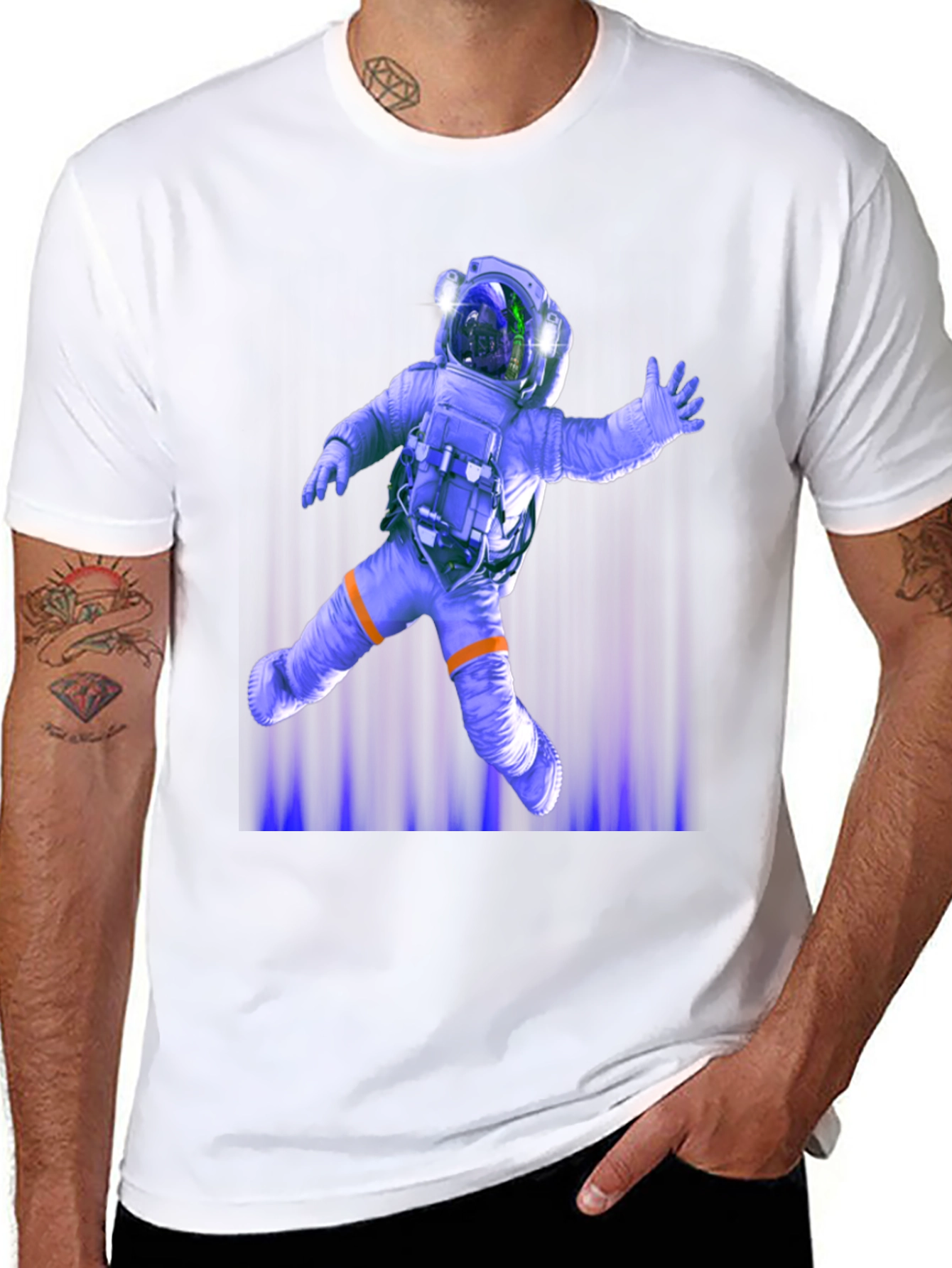 Astronaut Graphic T-Shirt - Mens Black Tee
