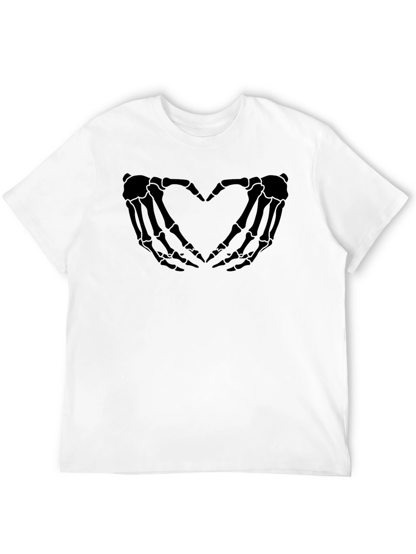 Skeleton Hands Heart Graphic T-Shirt