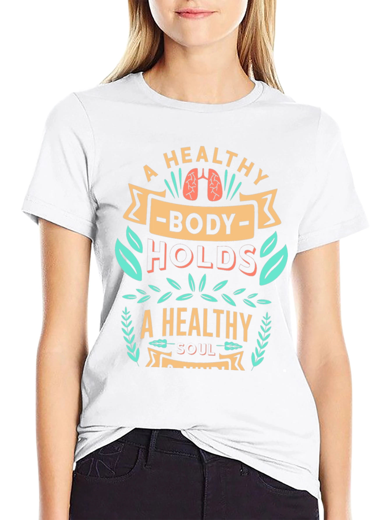 Healthy Body Healthy Soul Graphic T-Shirt