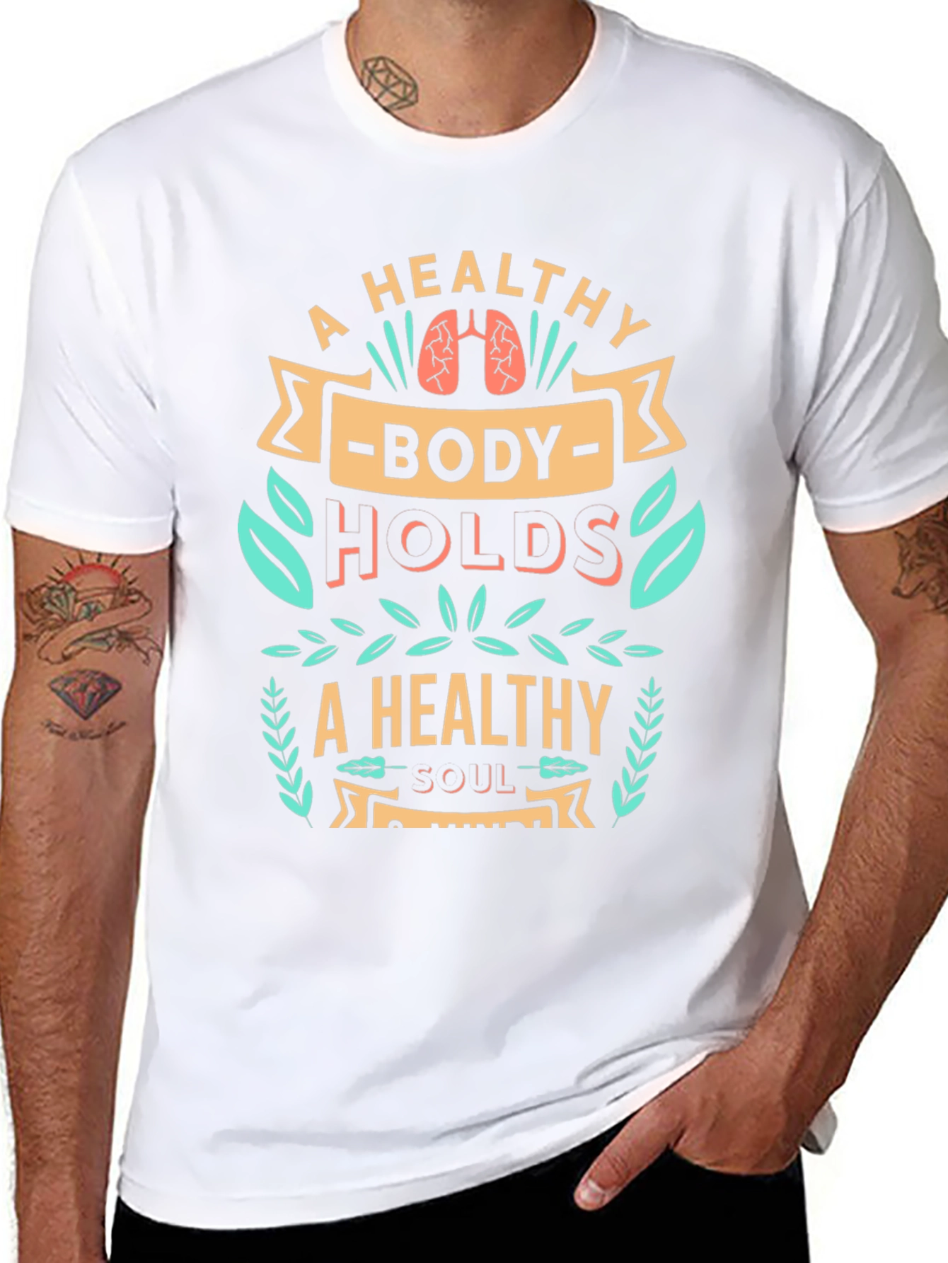 Healthy Body Healthy Soul Graphic T-Shirt