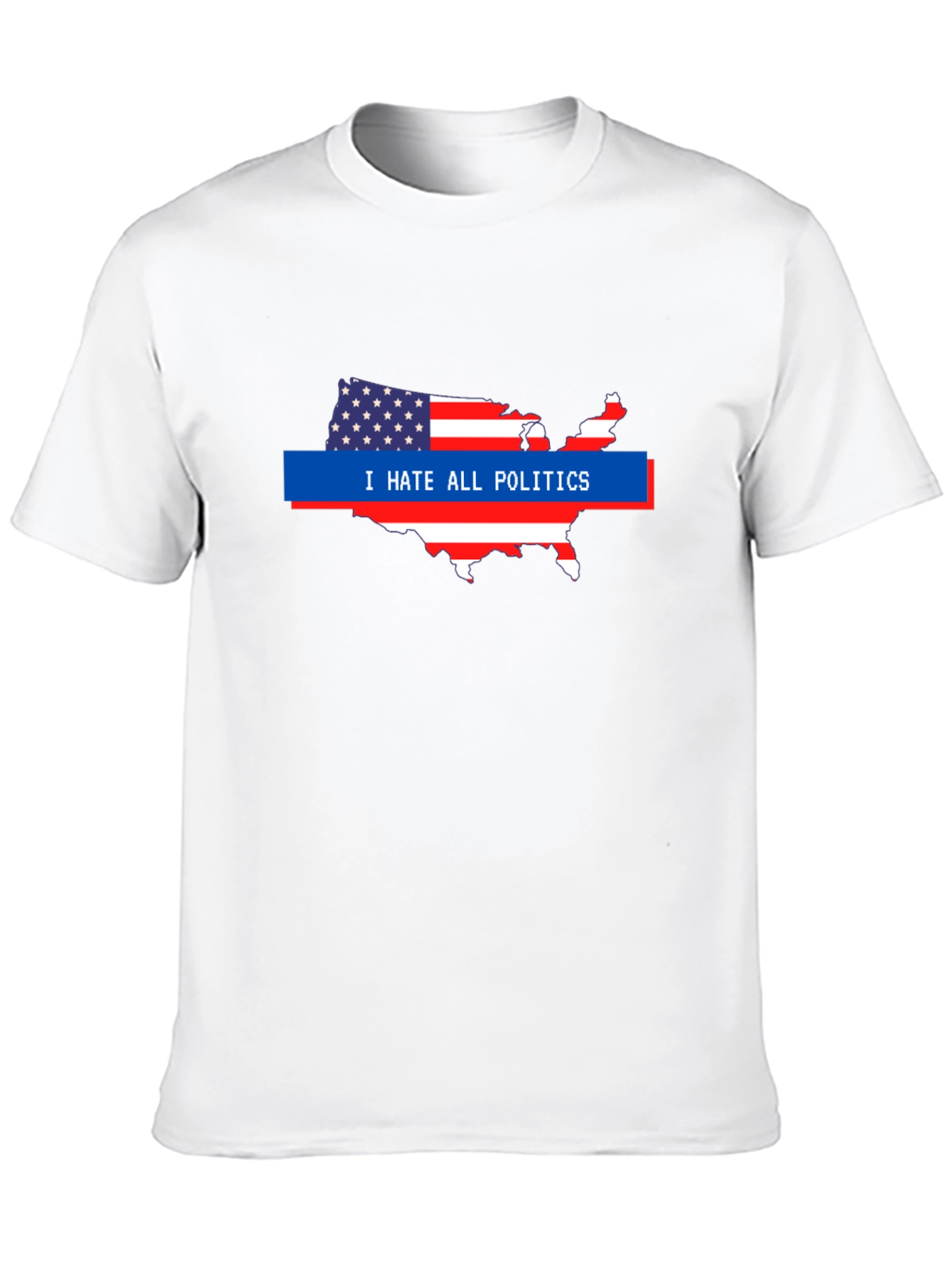 I Hate All Politics USA Map Graphic Tee