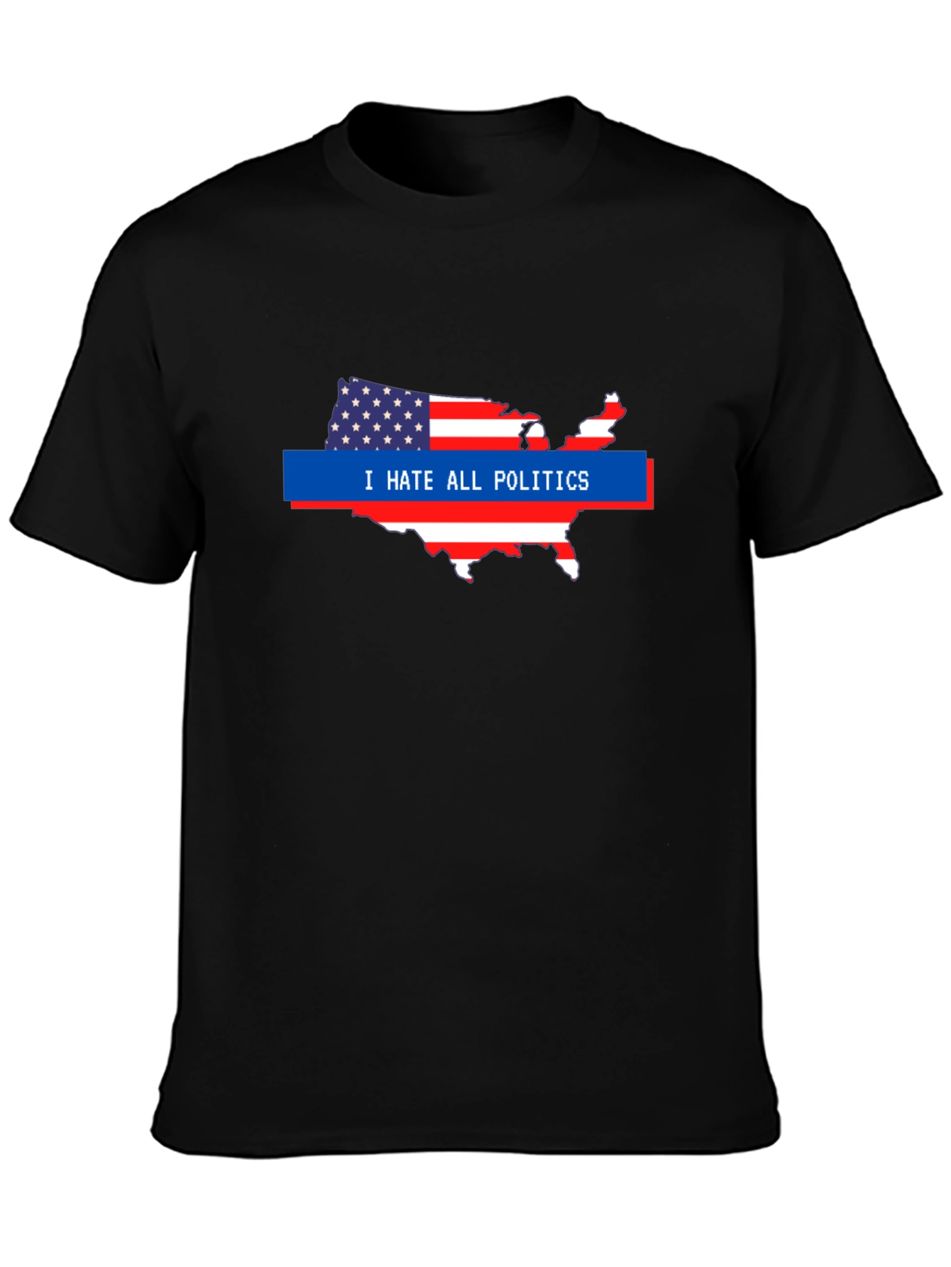 I Hate All Politics USA Map Graphic Tee