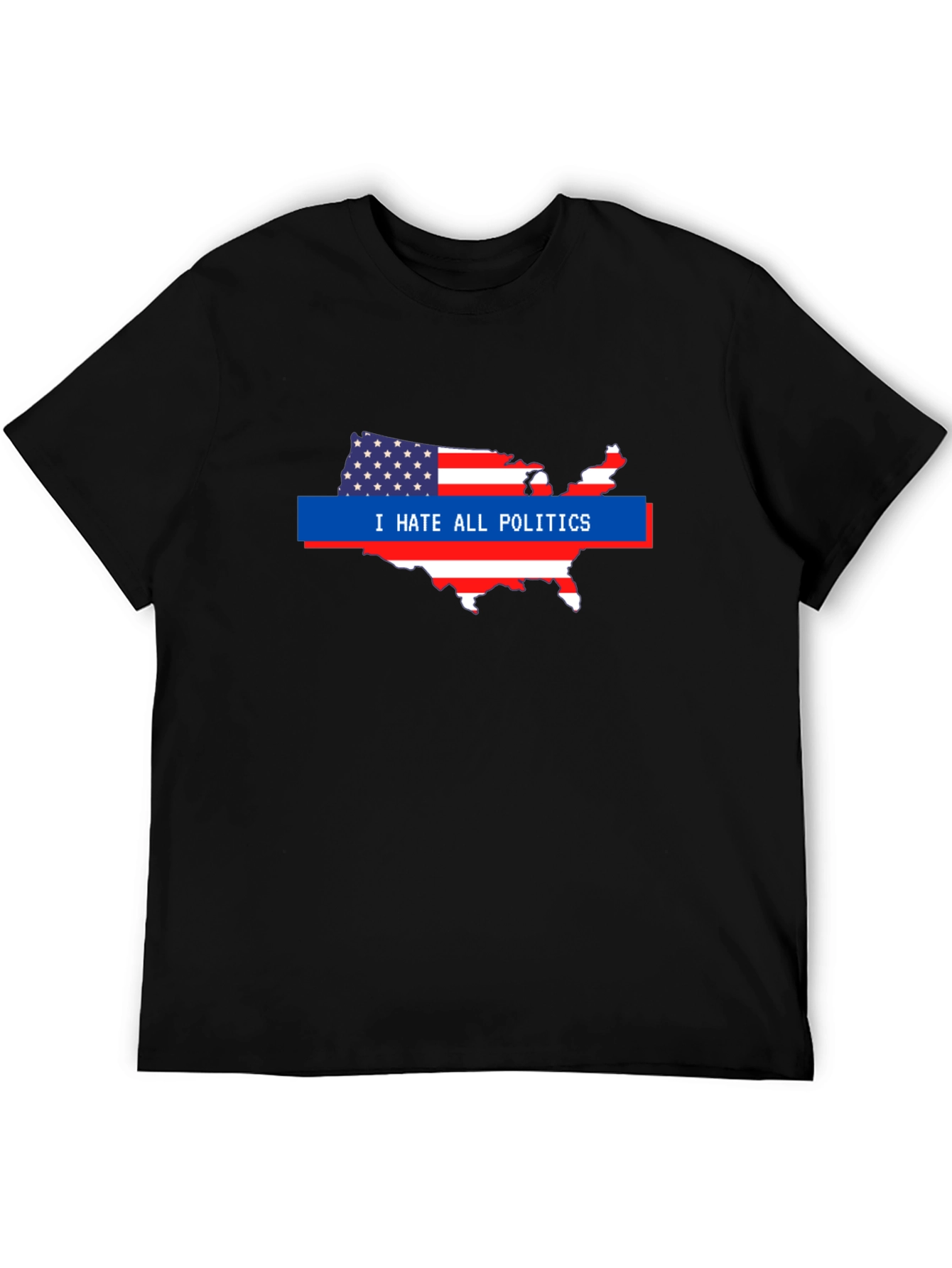 I Hate All Politics USA Map Graphic Tee