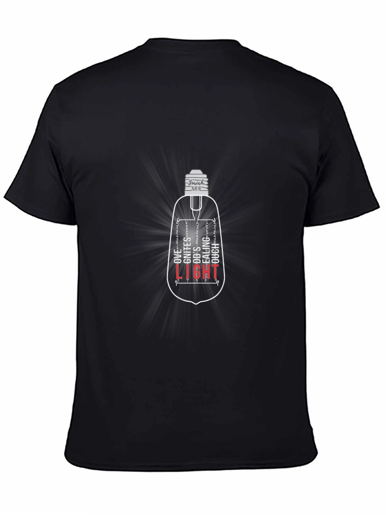 Isaiah 58:8 Light Bulb Graphic T-Shirt