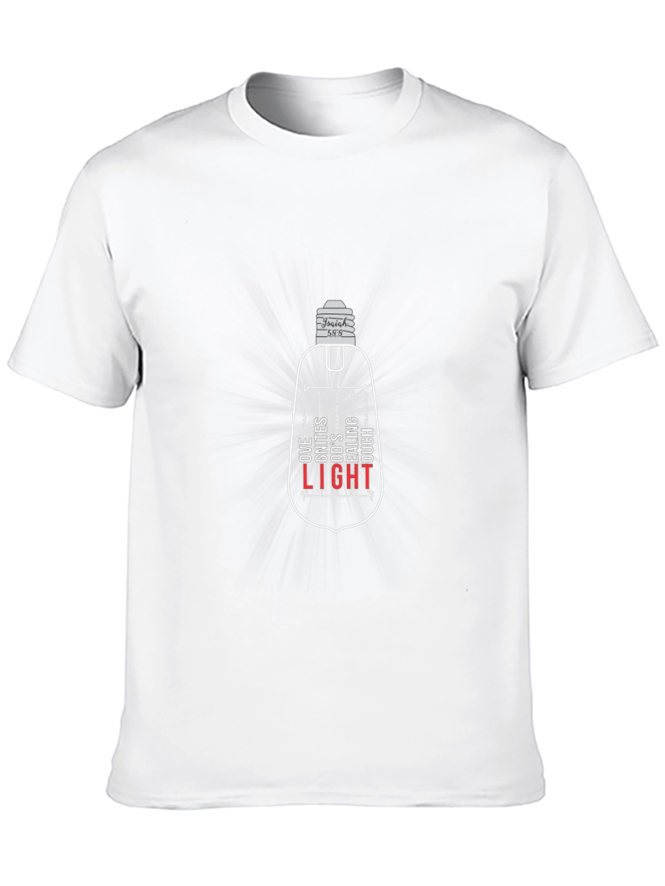 Isaiah 58:8 Light Bulb Graphic T-Shirt
