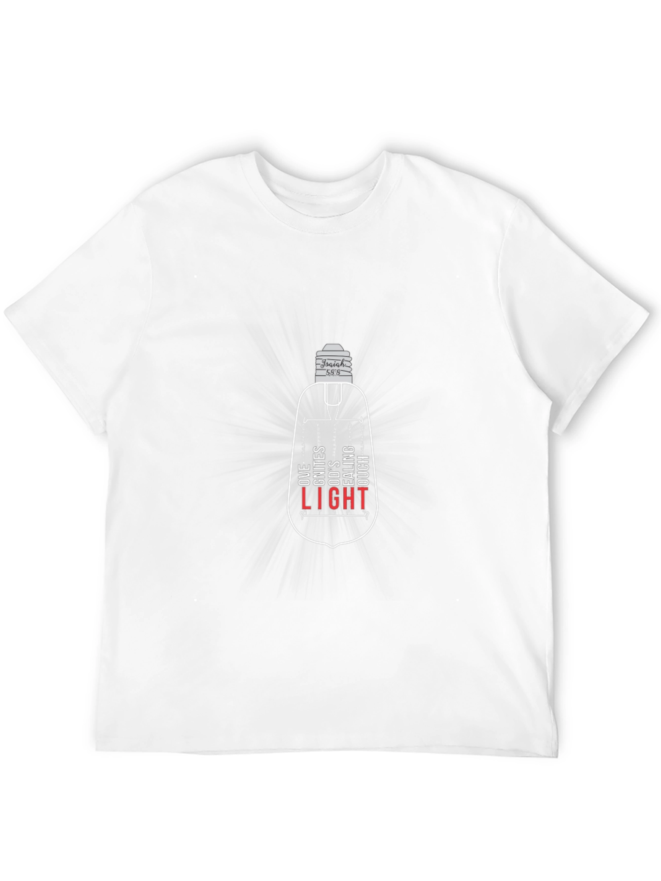 Isaiah 58:8 Light Bulb Graphic T-Shirt