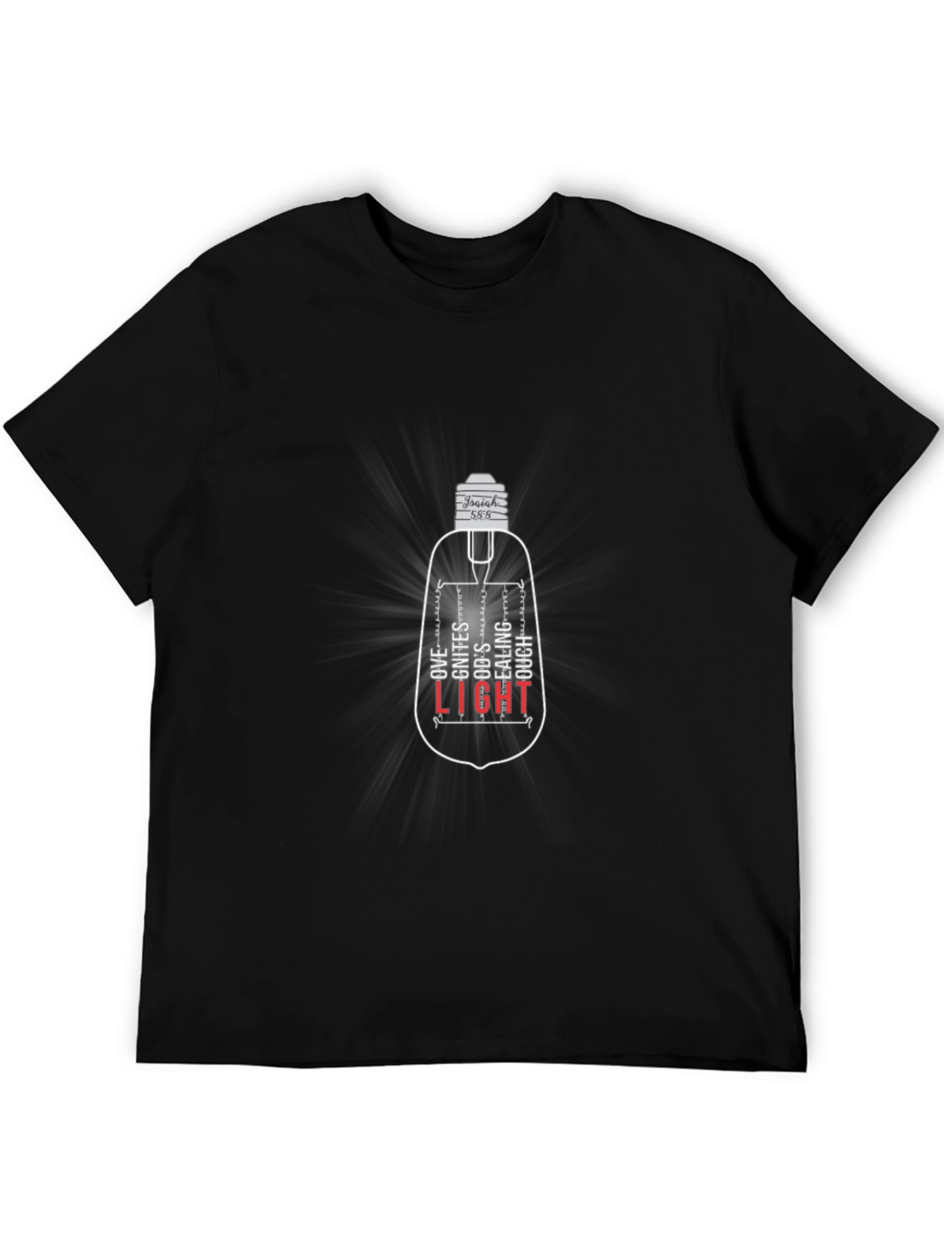 Isaiah 58:8 Light Bulb Graphic T-Shirt
